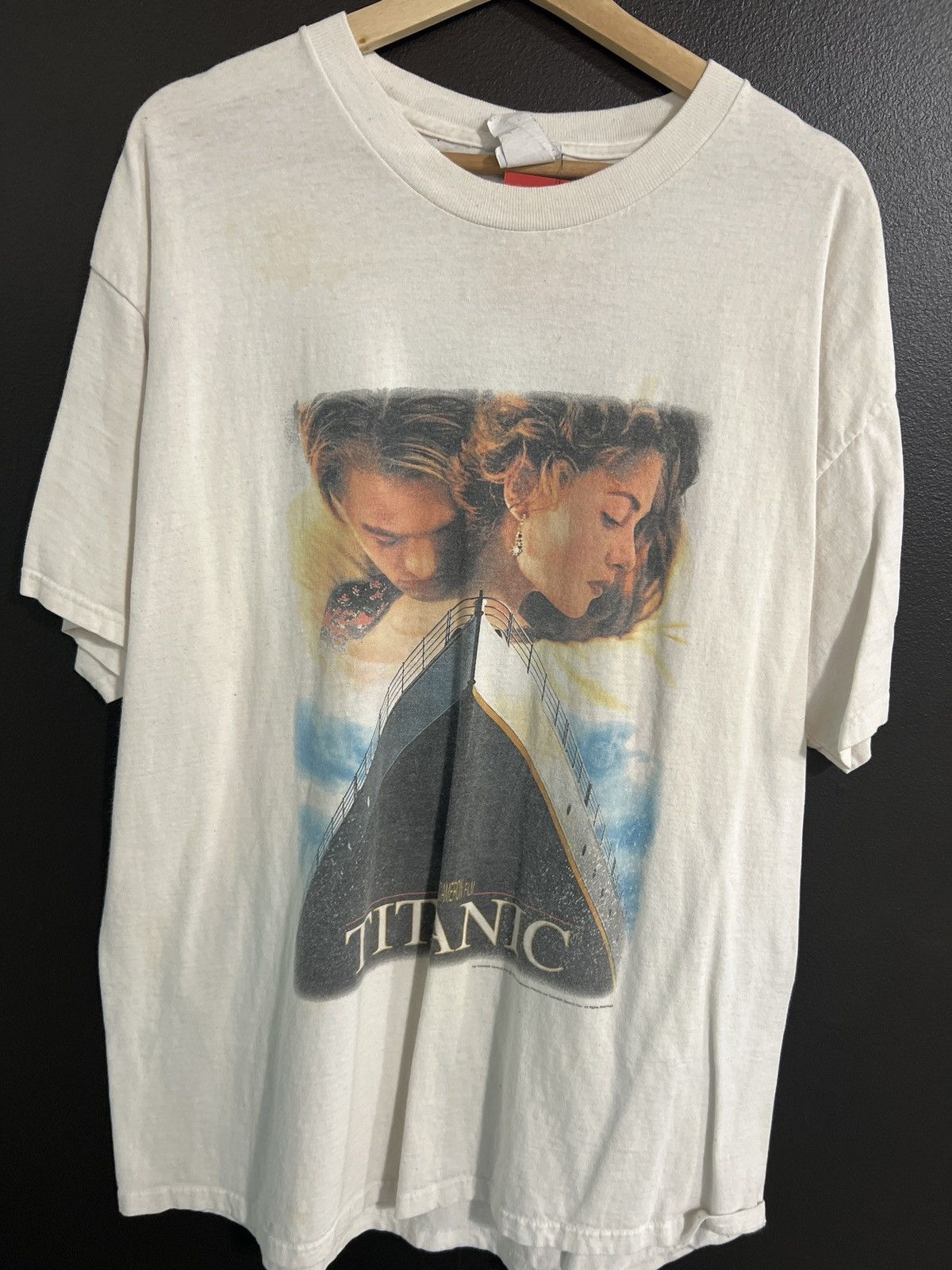 image of Vintage Titanic Tee in White, Men's (Size XL)