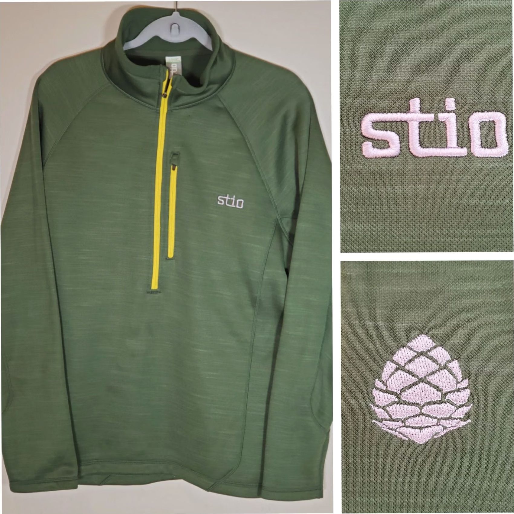 Vintage Stio Gannett Peak Fleece Half Zip Pullover Green Heather 2247 Men's XL Size US XL / EU 56 / 4 - 2 Thumbnail