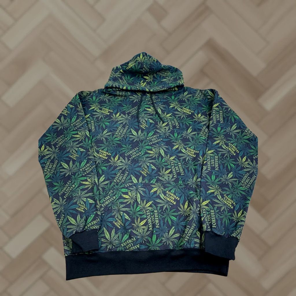 Olive Aholes Live Forever Hoodie Men L Hooded Pullover Green Cotton Fleece 3-Season Regular Sweatshirt Size US L / EU 52-54 / 3 - 1 Thumbnail