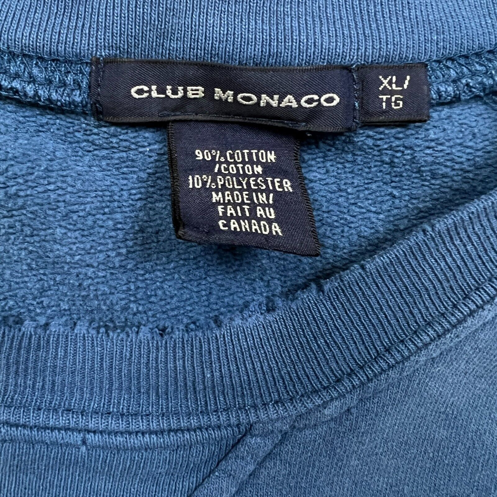 Club Monaco × Vintage Vintage 90s Club Monaco Sweatshirt XL Distressed Pullover Size US XL / EU 56 / 4 - 6 Thumbnail