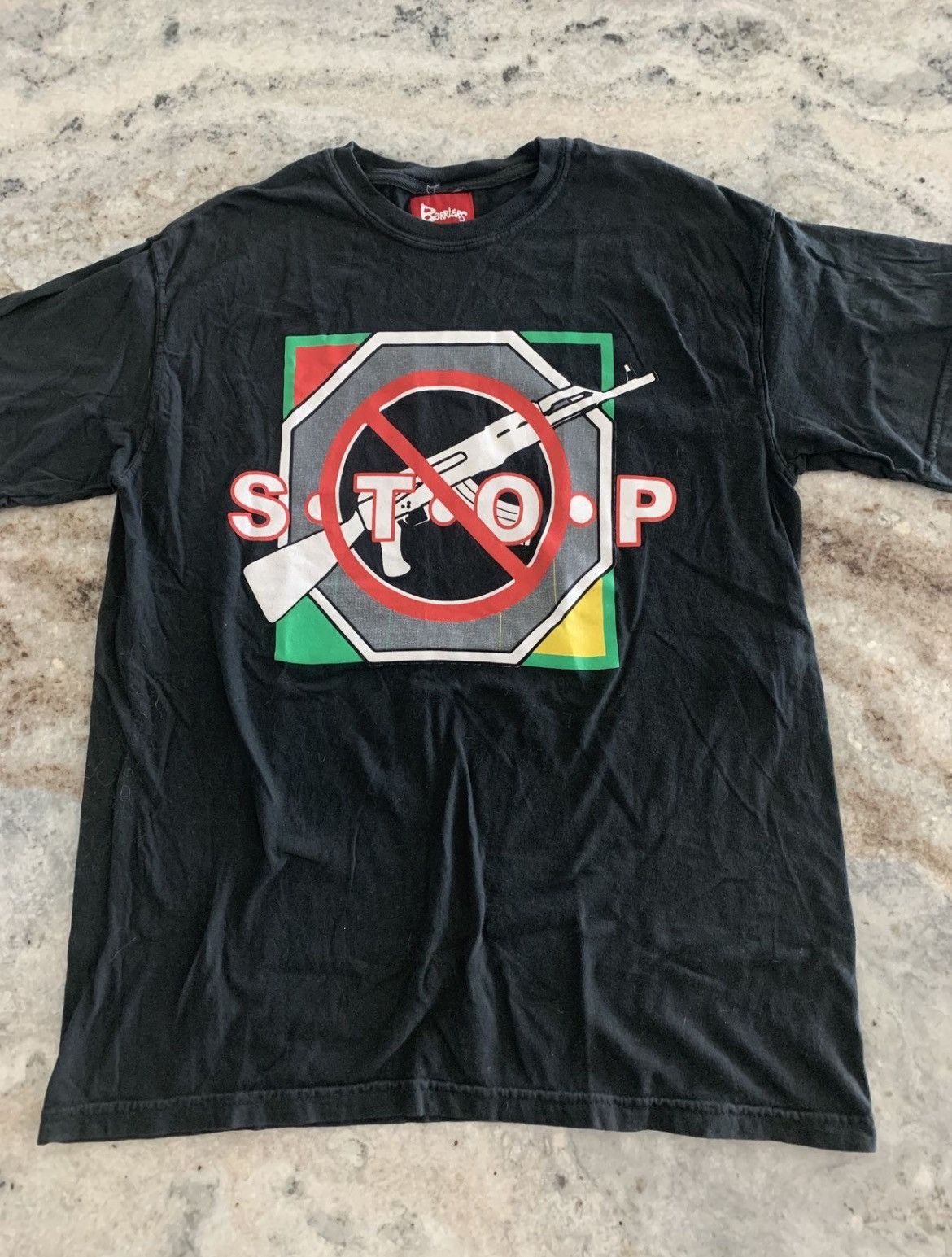 image of Barriers Stop Gun Violence Tee in Black, Men's (Size Medium)