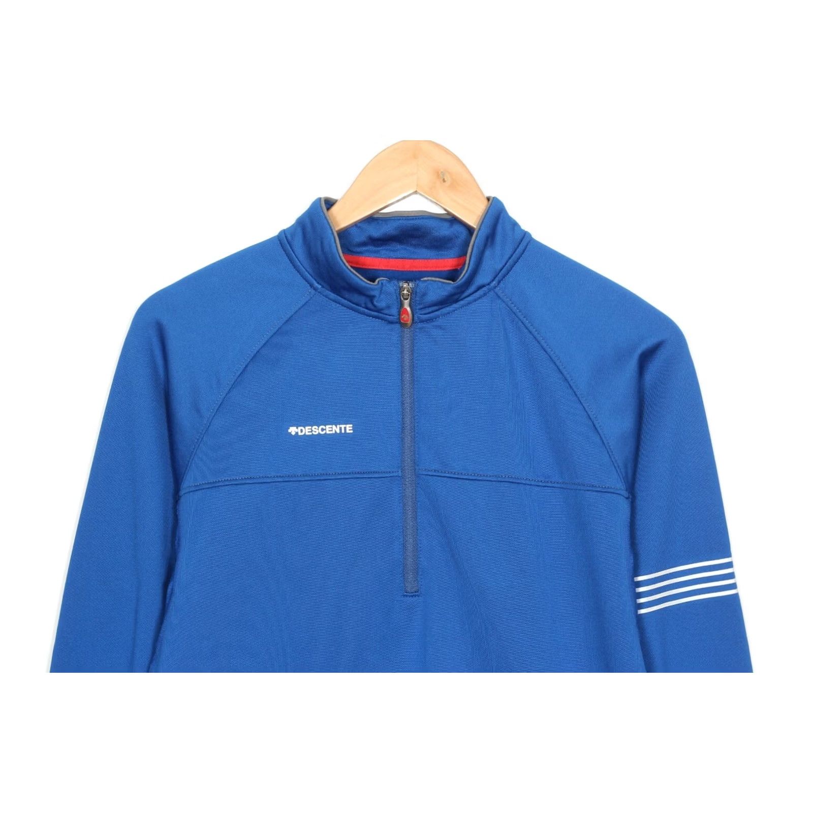 Layer 8 DESCENTE ½ Zip Stretch Mid Layer Jacket Men Size L Blue VR0720 Size US L / EU 52-54 / 3 - 2 Thumbnail