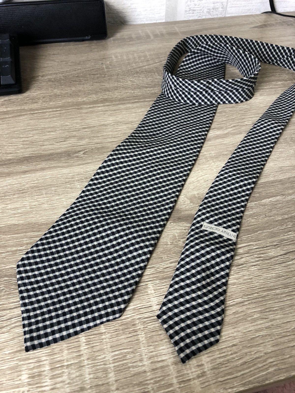 Armani Armani Collezioni Italian Tie Cravate Check Size ONE SIZE - 5 Thumbnail