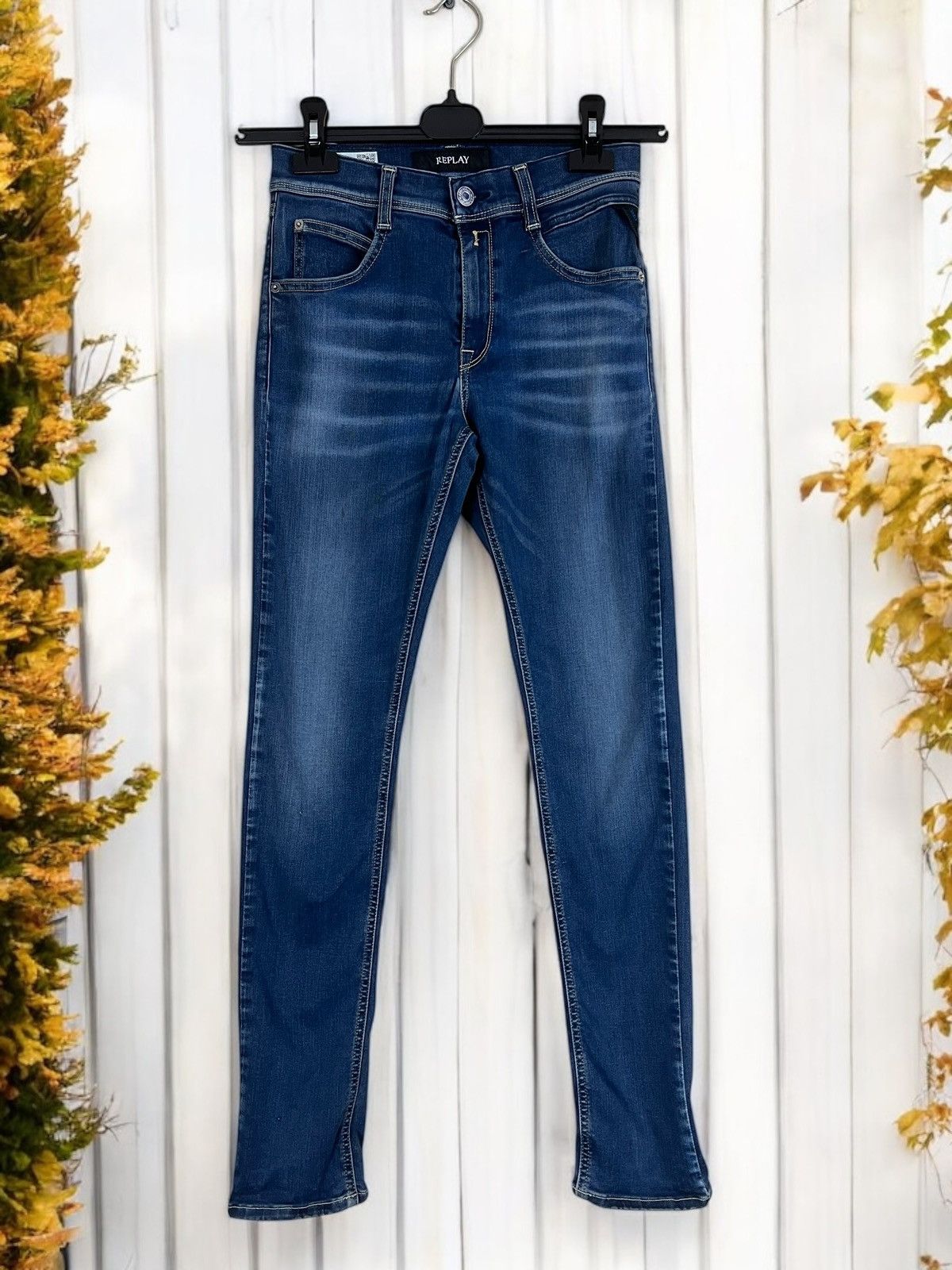 Replay Replay Wallys Hyperflex blue skinny jeans size 26 Size 26" / US 2 / IT 38 - 1 Thumbnail