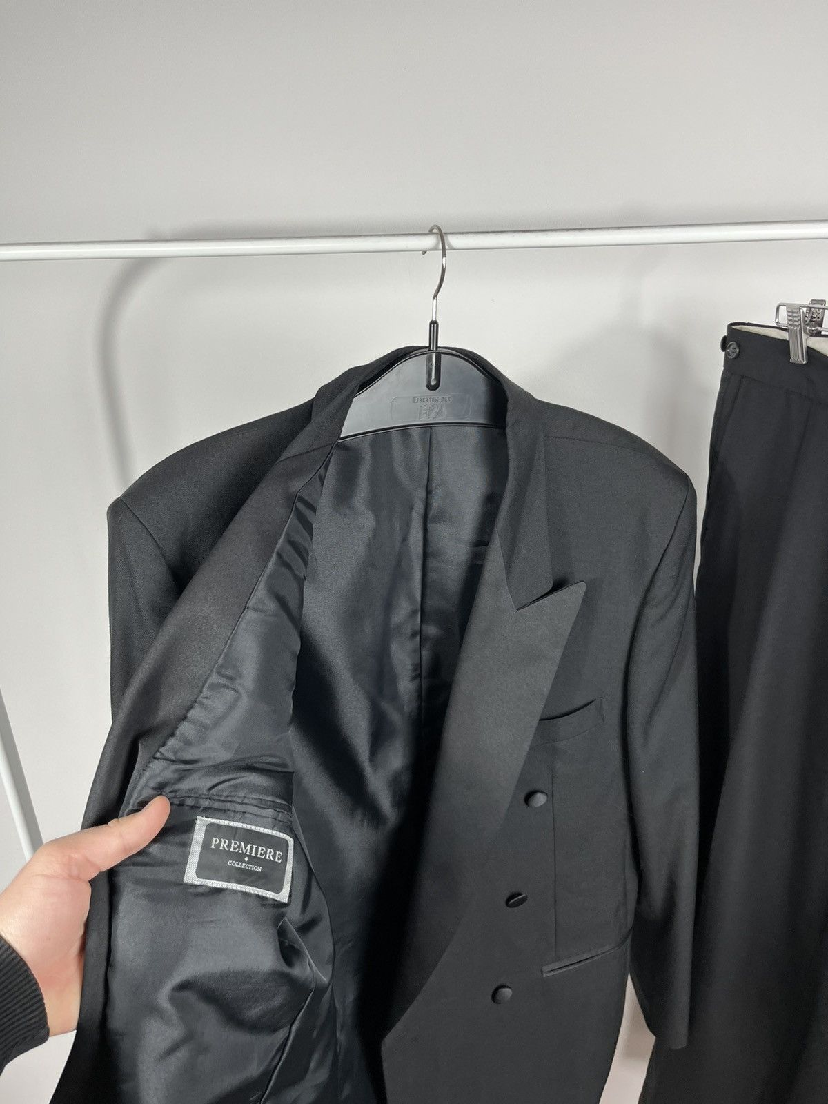 Other Black Tuxedo Suit Double Breasted Blazer Pants England 40R Size 40R - 4 Thumbnail