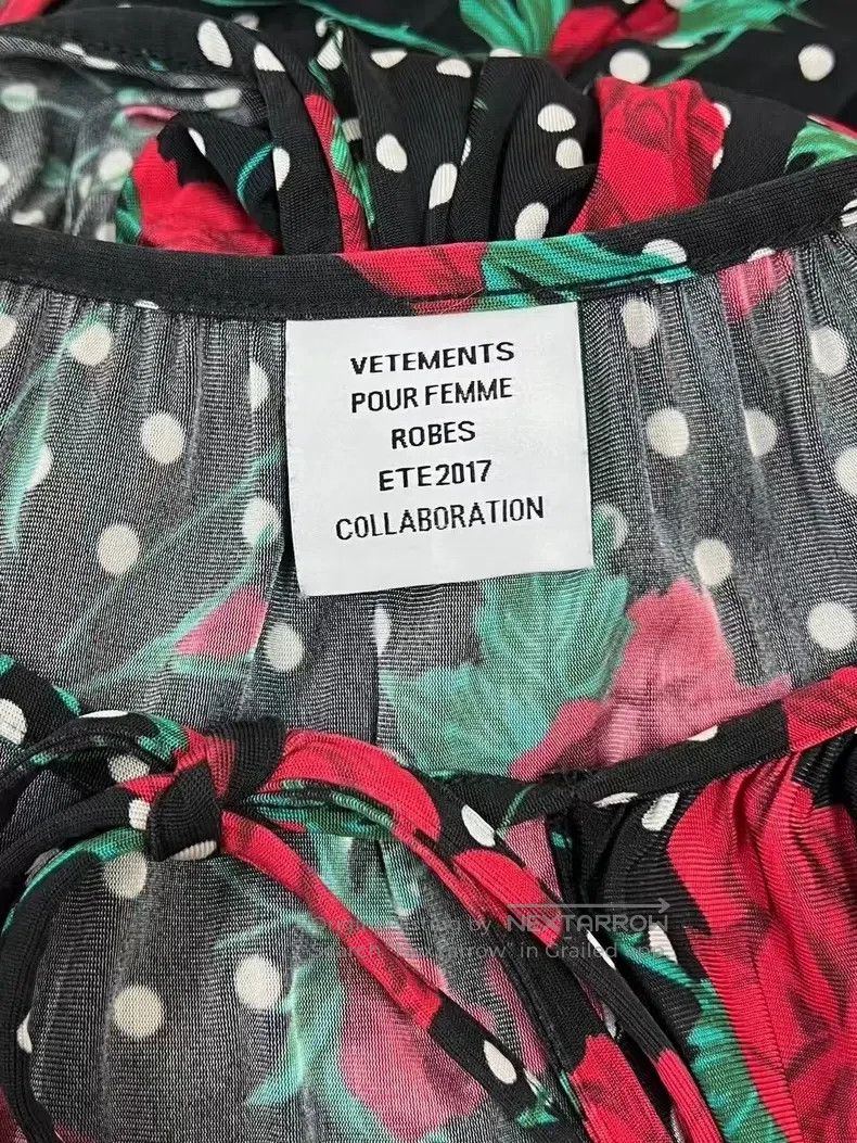 Vetements Vetements Floral Polka Dot Elastic Dress Size XS / US 0-2 / IT 36-38 - 3 Thumbnail