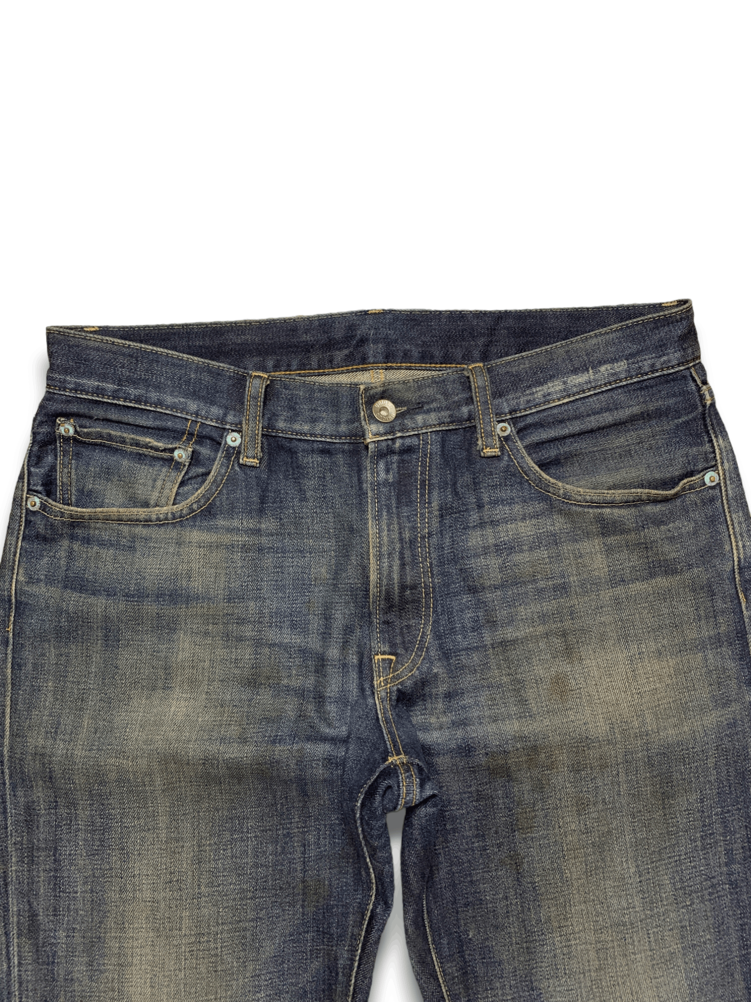Japanese Brand × Uniqlo Vintage Japanese Uniqlo Kaihara Fabric Loose Jeans 34x32 Size US 34 / EU 50 - 4 Thumbnail