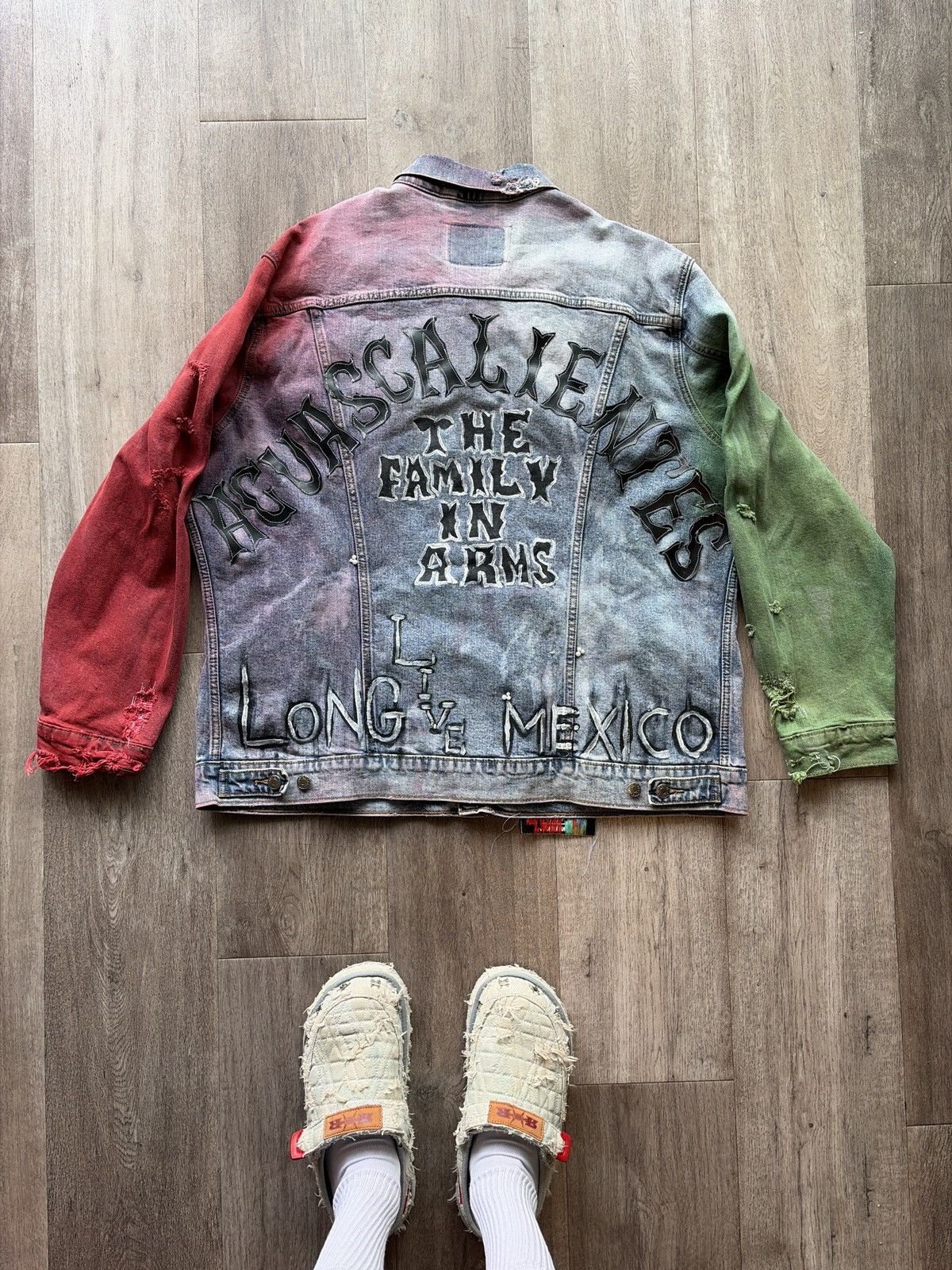 Handmade Reworked denim jacket Size US XXL / EU 58 / 5 - 2 Thumbnail