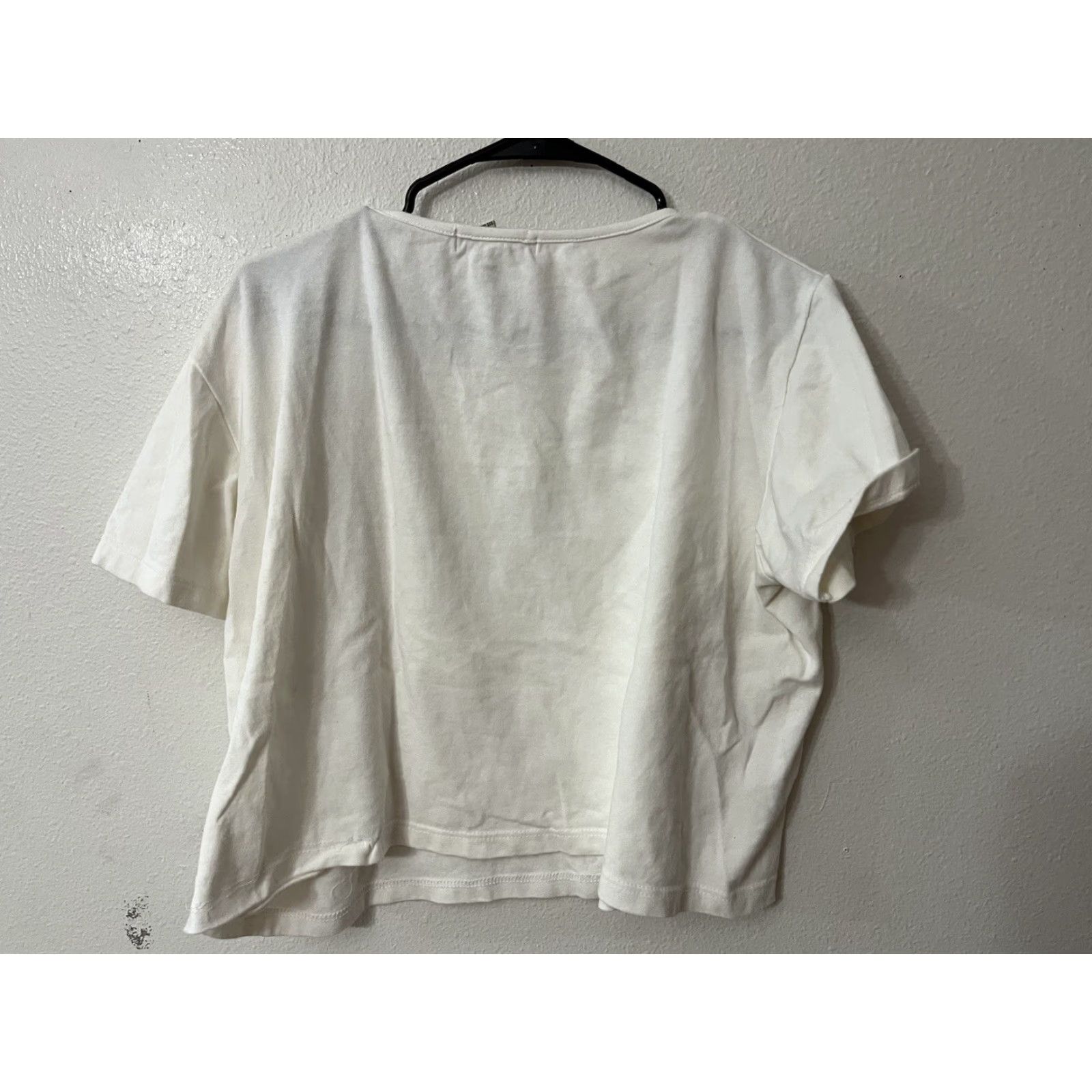Eddie Bauer Eddie Bauer Shirt Women Large White Solid Crew Neck Short Sleeve Tee Size L / US 10 / IT 46 - 2 Thumbnail