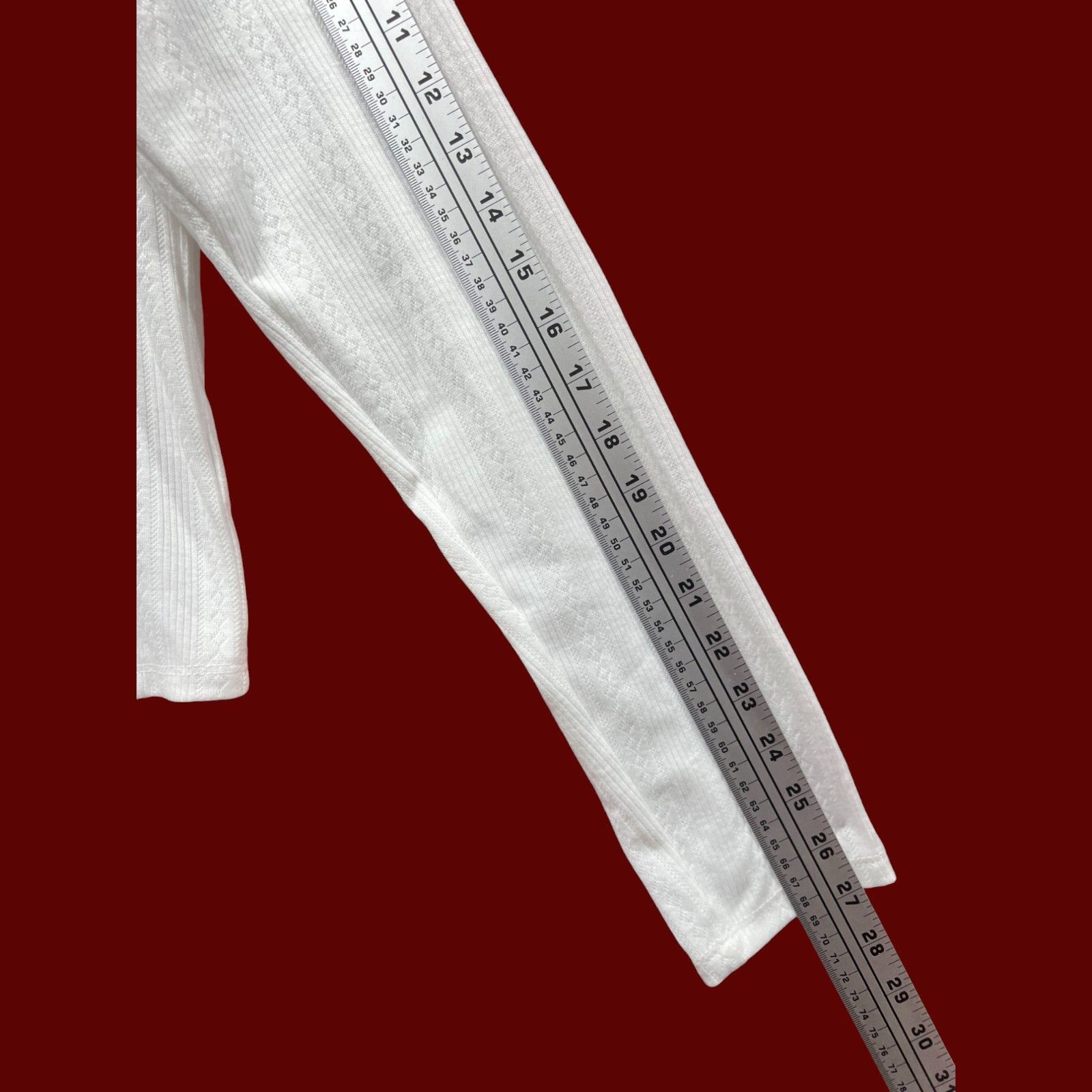 Other Wild Fable - Women's Long Sleeve Pointelle T-Shirt - White - Size XXL / US 16-18 / IT 52-54 - 6 Thumbnail
