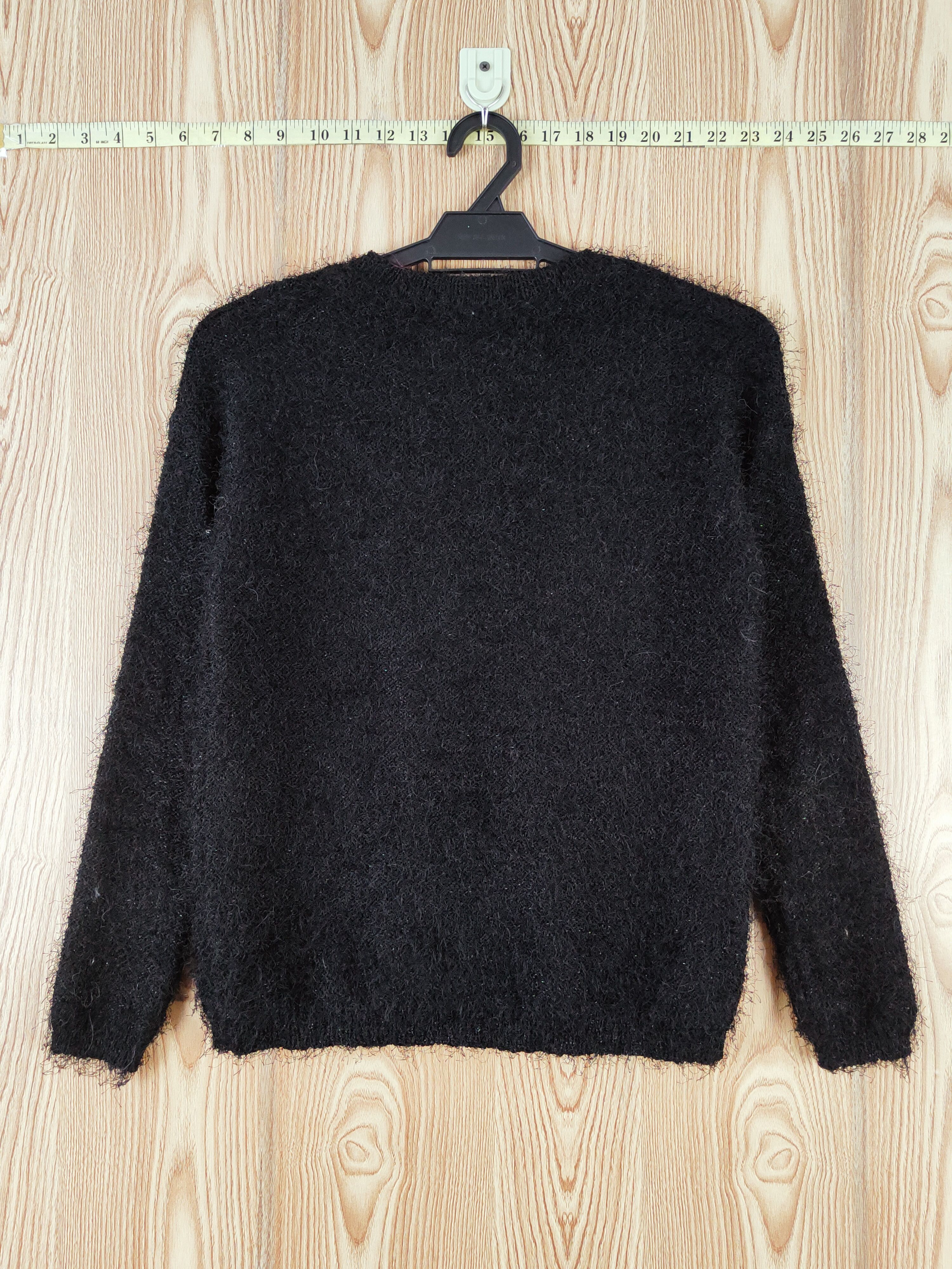 Japanese Brand × Vintage Clovis Black Shag Shaggy Fur Mohair Knitwear #W765 Size XS / US 0-2 / IT 36-38 - 7 Thumbnail