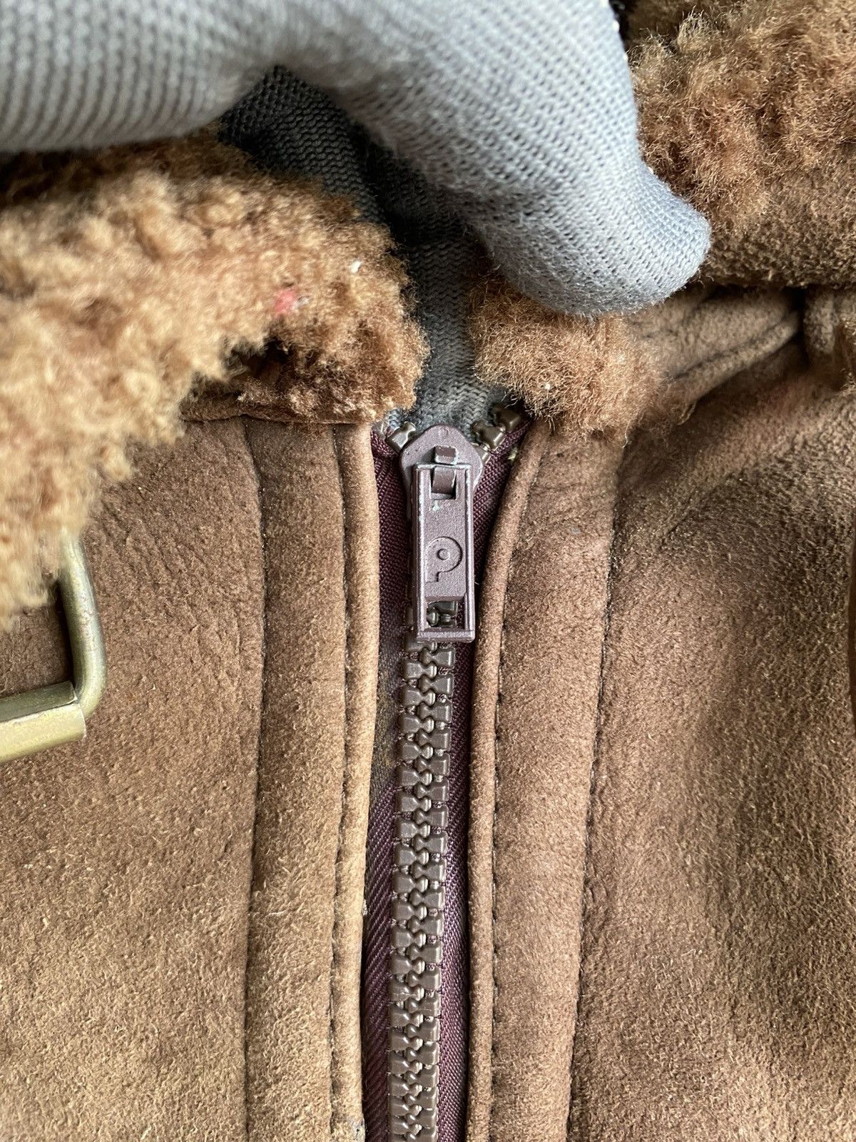 Vintage Vintage NEWS 1985 Shearling Aviator Jacket Brown Faux Suede Size US M / EU 48-50 / 2 - 8 Thumbnail