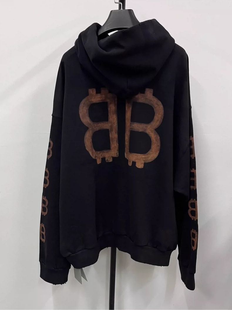 Balenciaga Balenciaga Vintage Bitcoin Hoodie Sweatshirt-2505 Size US M / EU 48-50 / 2 - 2 Thumbnail