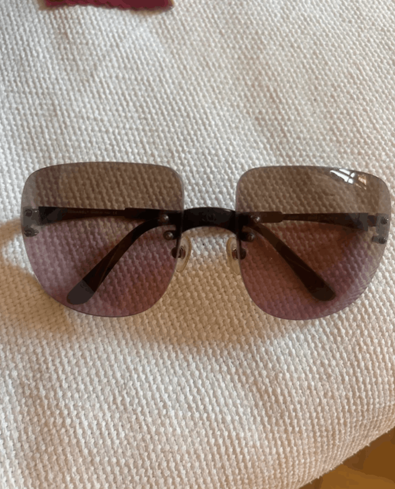 Chanel CHANEL Sunglasses 4006 Rimless Rhinestone 4017 Size ONE SIZE - 2 Thumbnail