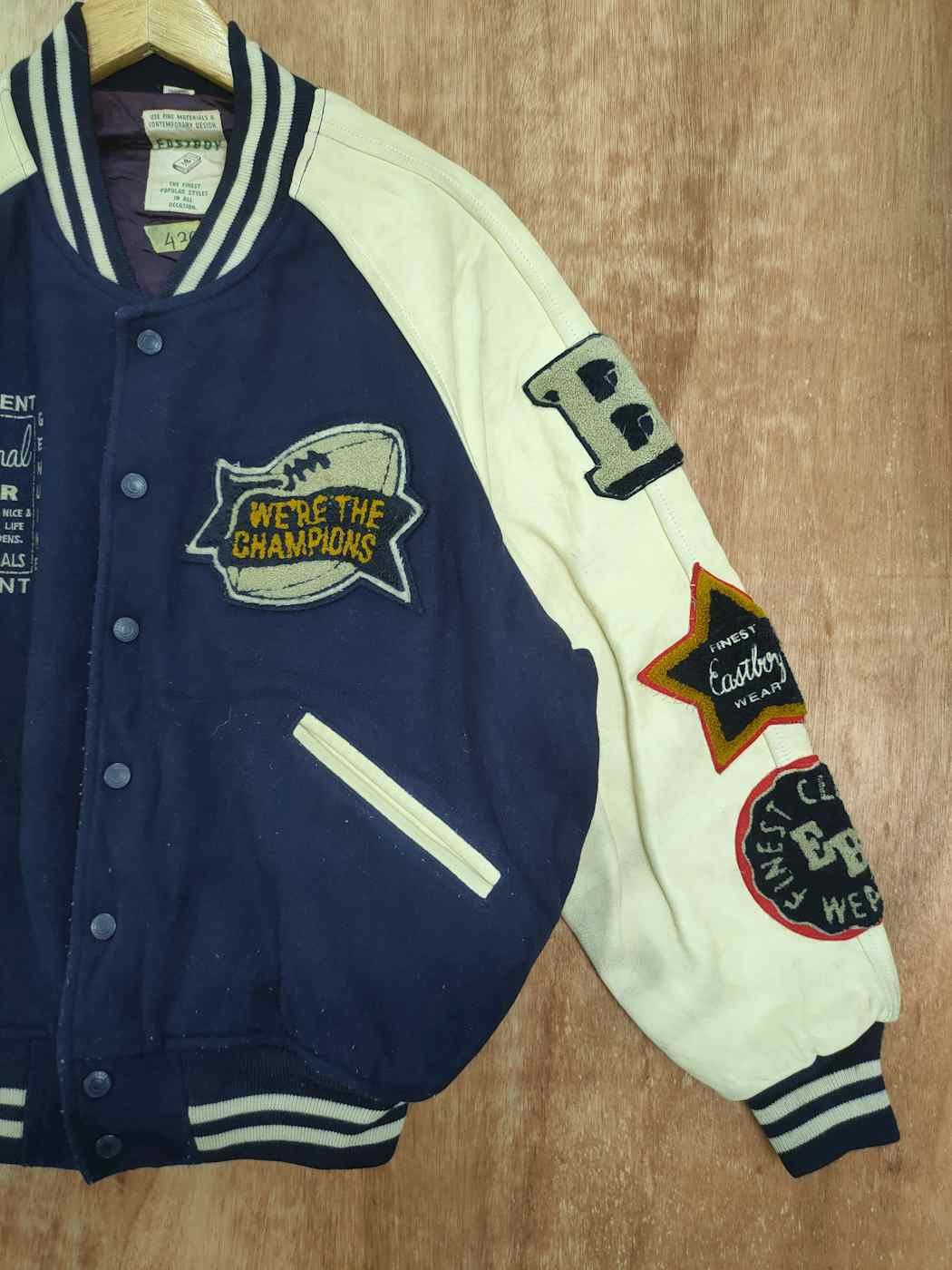 Vintage Eastboy japan varsity jacket wool leather vintage #4205DLAL Size US M / EU 48-50 / 2 - 11 Thumbnail