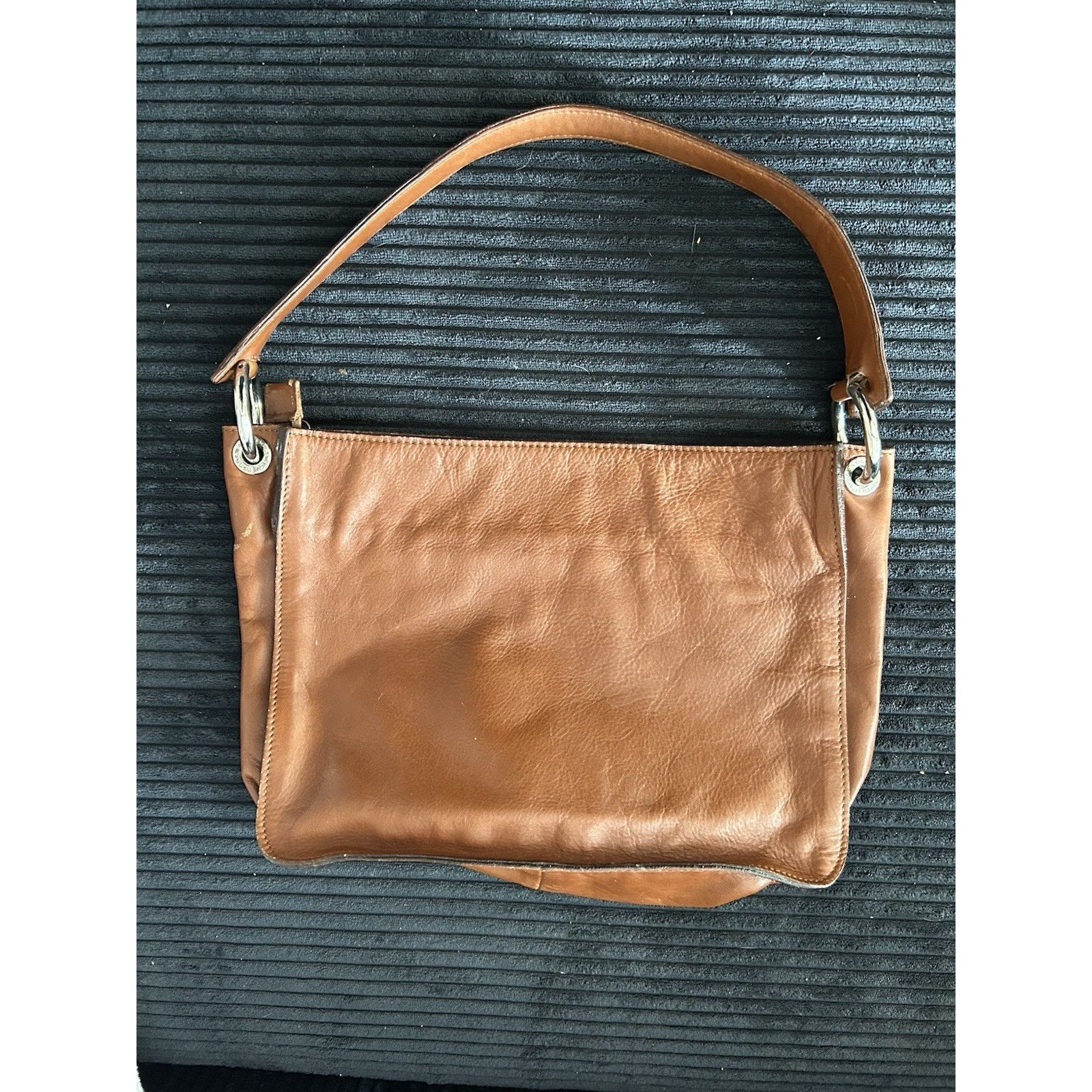 & Other Stories Tosca Blu Italian Brown Leather Hobo Bag with Silver-Toned Size ONE SIZE - 3 Thumbnail