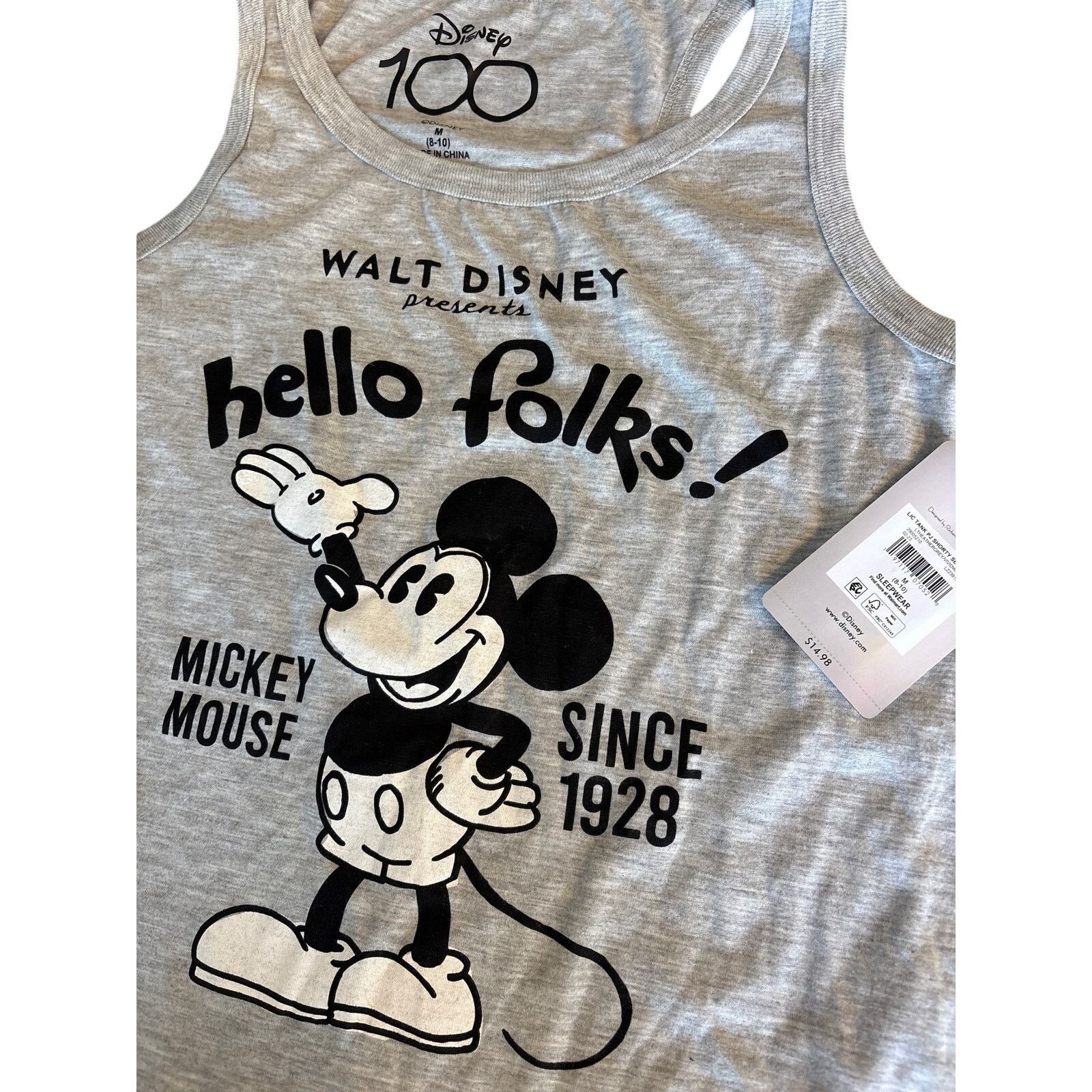 Disney Walt Disney presents Mickey Mouse Hello Folks! Tank nwt Size M / US 6-8 / IT 42-44 - 2 Thumbnail