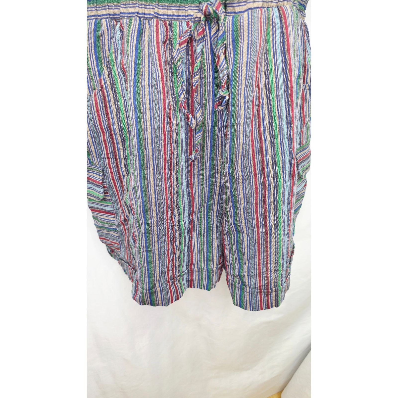 Other Wild Fable Striped Boho Romper Festival Summer Cottagecore Size L / US 10 / IT 46 - 6 Thumbnail