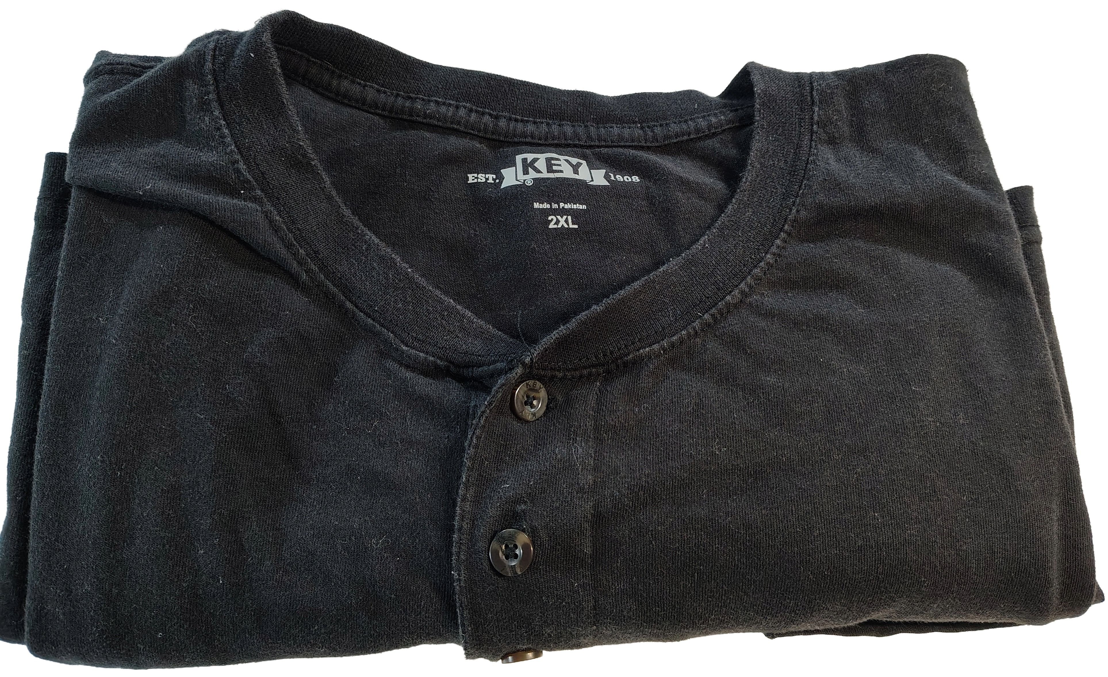 Other Men's XXL Long Sleeve Keys Quarter Button-Up Plain Shirt Size US XXL / EU 58 / 5 - 2 Thumbnail