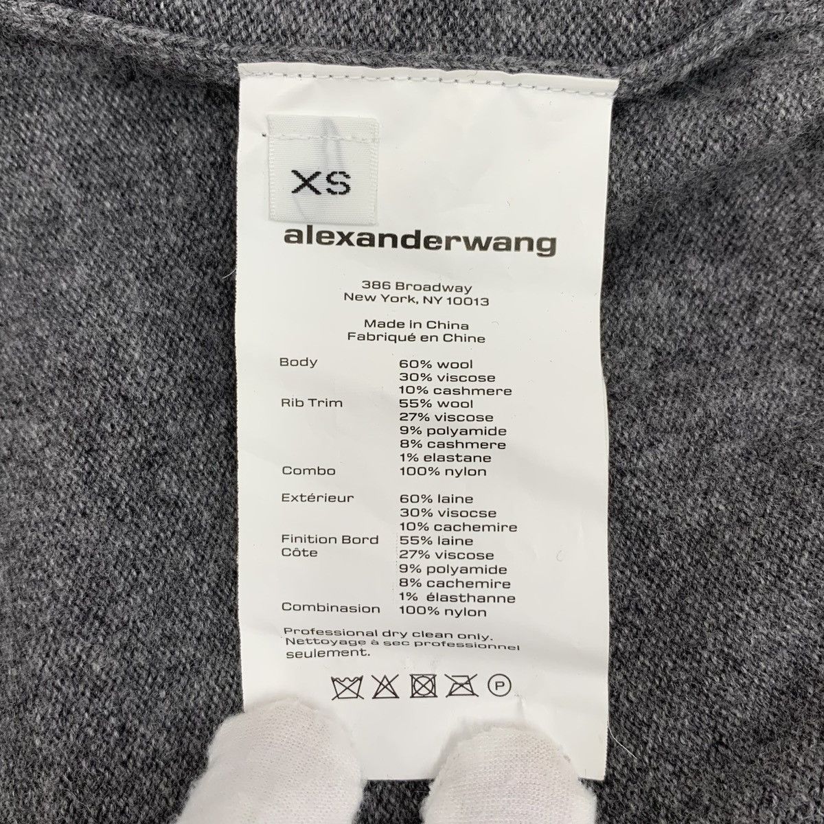 Alexander Wang Alexander Wang Grey Mesh Wool Long Sleeve Knit Sweater K26WX Size XS / US 0-2 / IT 36-38 - 6 Thumbnail