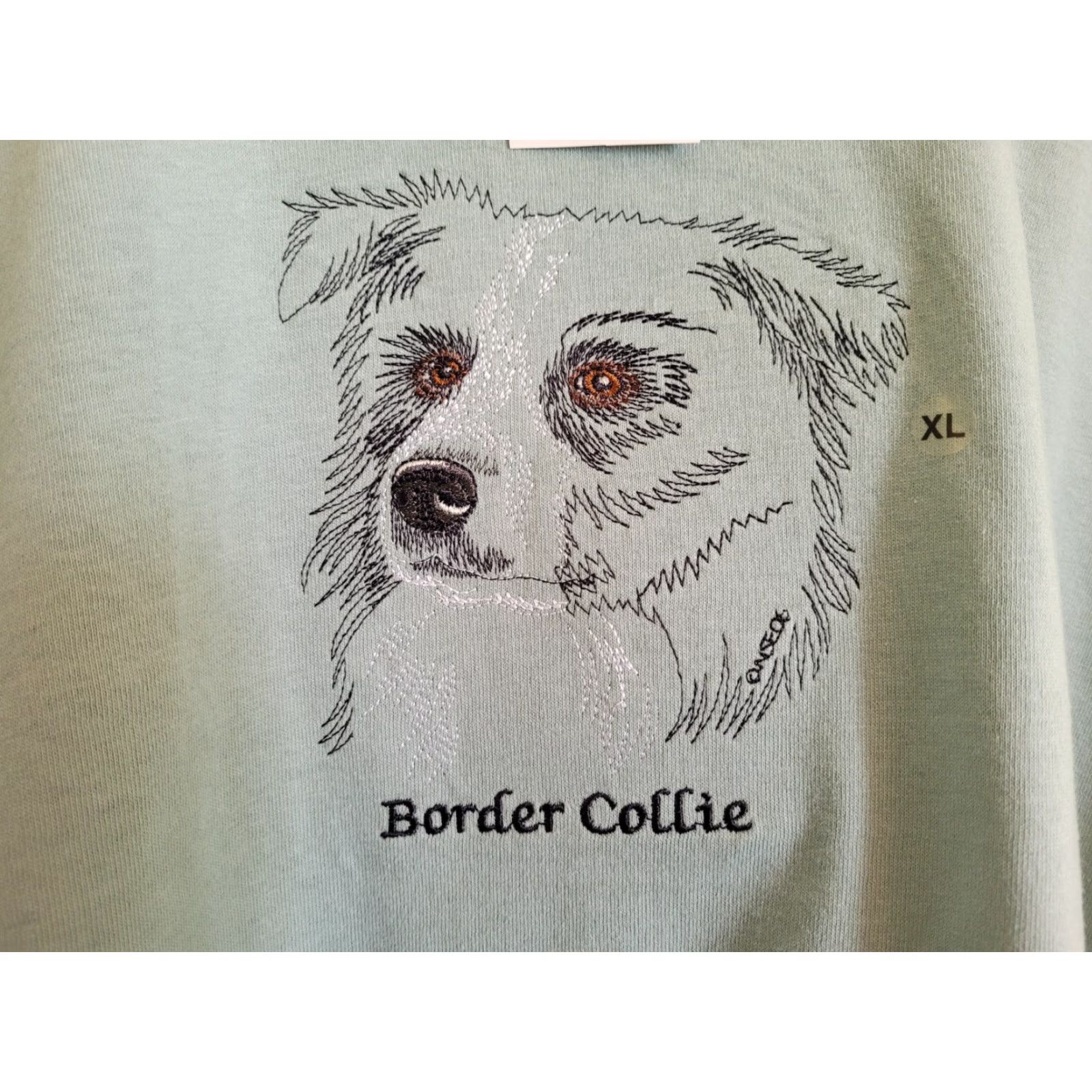 Vintage GR8 Dogs Border Collie Dog Lovers Sewn T Shirt XL GR8 Dogs Unisex Adults T-Shirt Green 100% Cotton Short Sleeve Crew Neck Animals Dog Music NWT NEW XL Size XL / US 12-14 / IT 48-50 - 2 Thumbnail