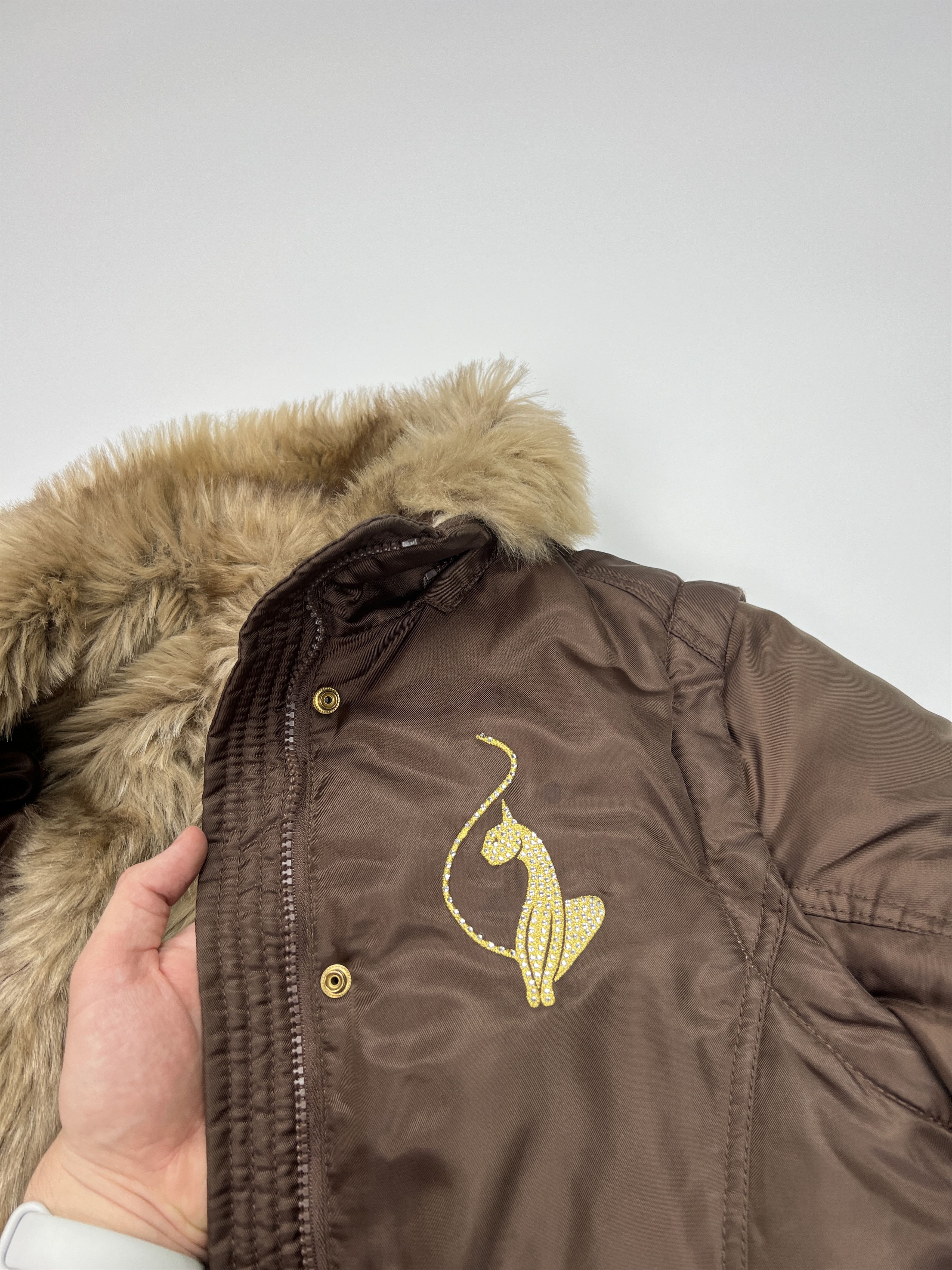 Hysteric Glamour Y2K Style Baby Phat Faux Fur Short Bomber Down Jacket Size S / US 4 / IT 40 - 14 Thumbnail