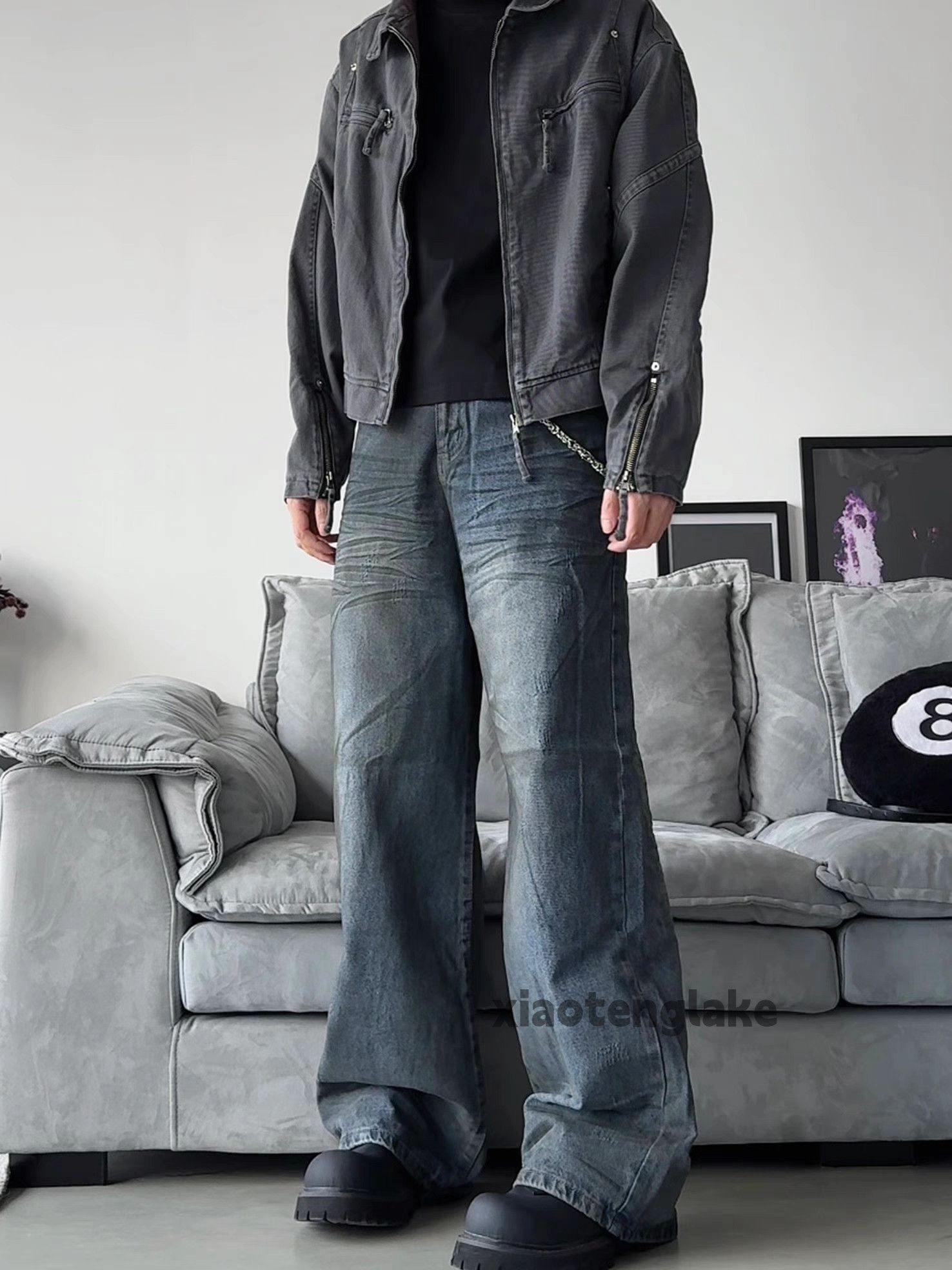 Jean × Vintage Washed faded cleanfit yuppie bootcut grunge jeans Size US 32 / EU 48 - 5 Thumbnail