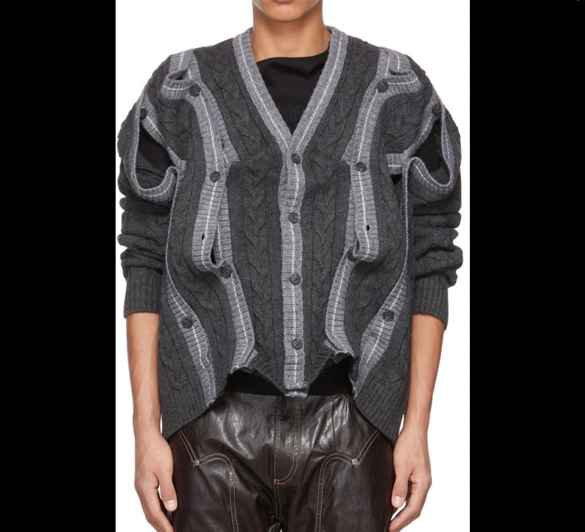 Y/Project Button Stripe Cardigan Size US XS / EU 42 / 0 - 4 Thumbnail