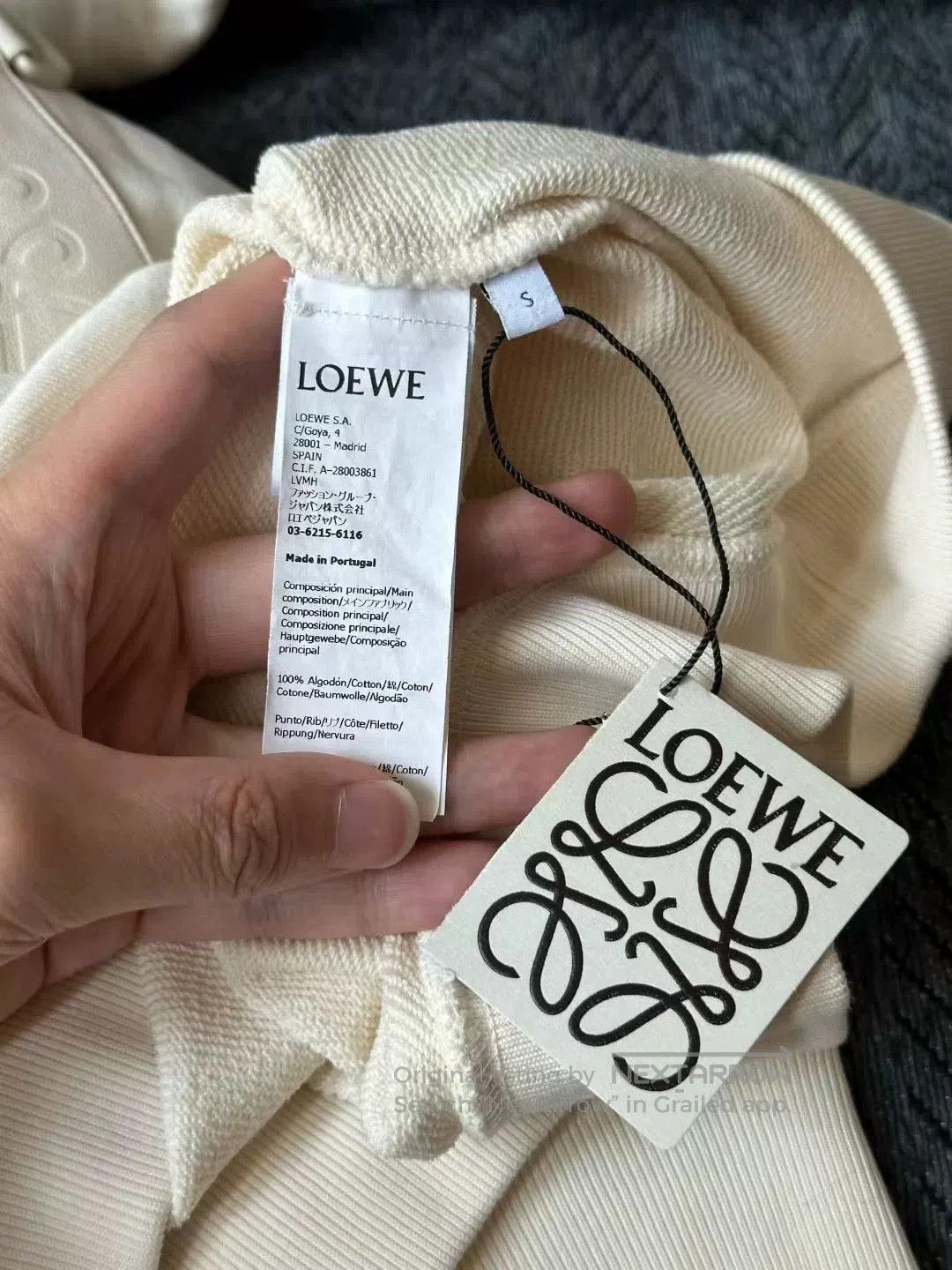 Loewe Loewe White Leather Patch Hoodie. Size US S / EU 44-46 / 1 - 4 Thumbnail