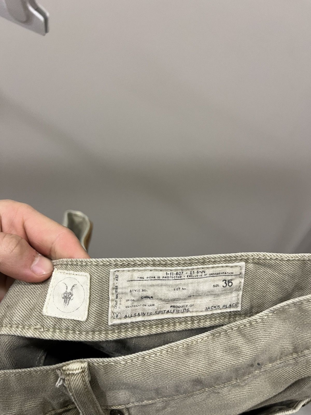 Allsaints Vintage 90s Allsaints Mens Resin Split Pants Beige Chino Size US 36 / EU 52 - 6 Thumbnail