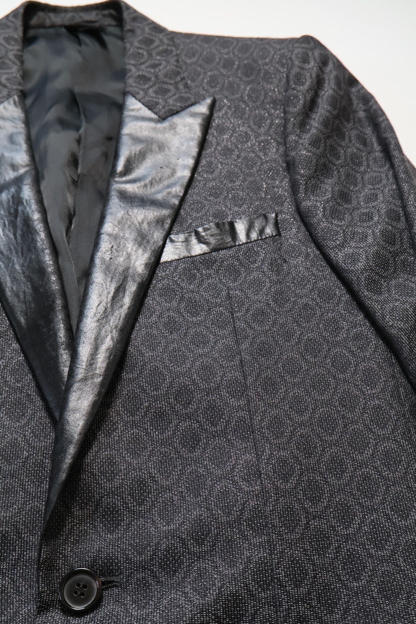 Dior Dior Homme SS04 Strip Coated Lapel Blazer Size 46R - 3 Thumbnail