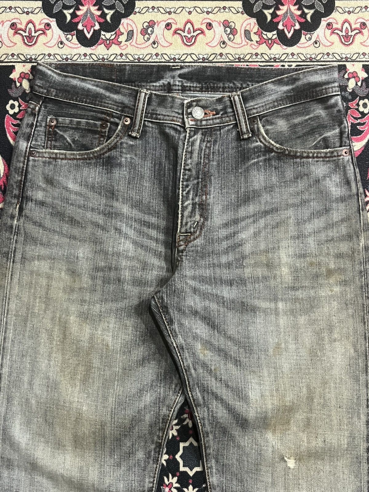 Japanese Brand Vintage Japanese Brand G.L Heart Grey Faded Washed Jeans Size US 29 - 4 Thumbnail