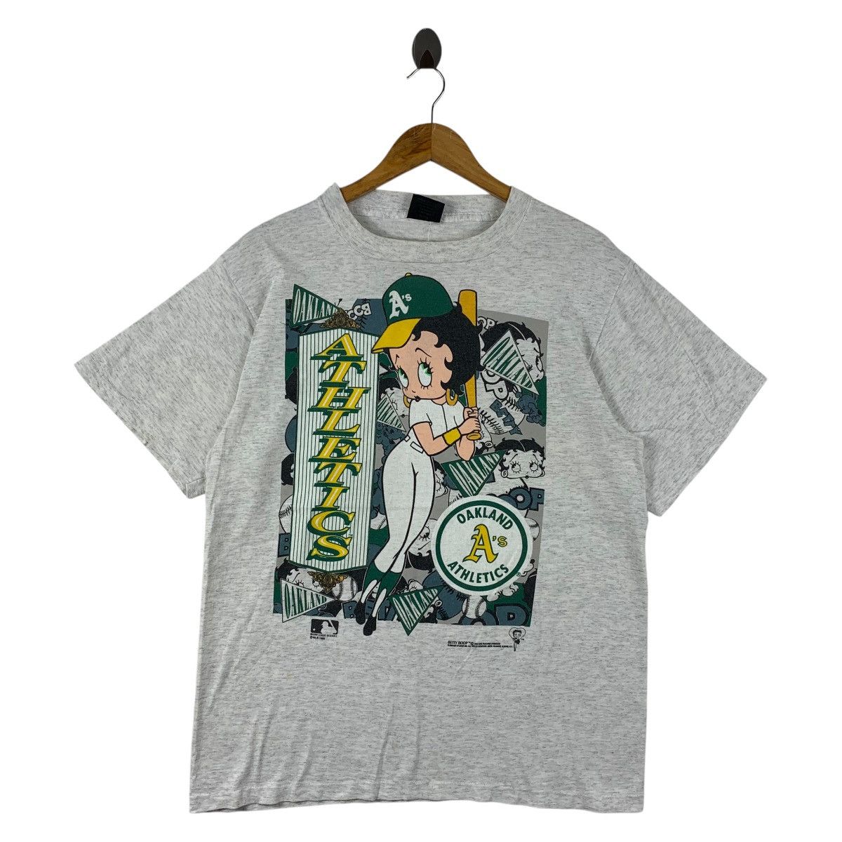 Vintage 90s BETTY BOOP x OAKLAND ATHLETICS Big printed tee