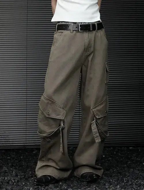 Jean Outdoor retro fashion faded multi pocket cargo pants Size US 30 / EU 46 - 2 Thumbnail