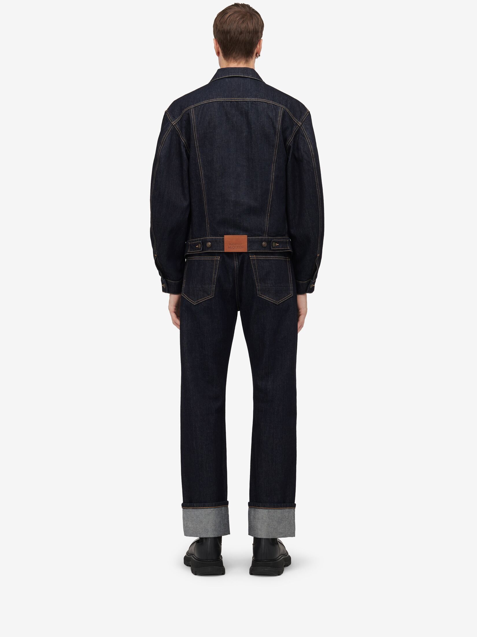 Alexander McQueen o1w1db10725 Dropped Shoulder Denim Jacket in Indigo Size US S / EU 44-46 / 1 - 4 Thumbnail