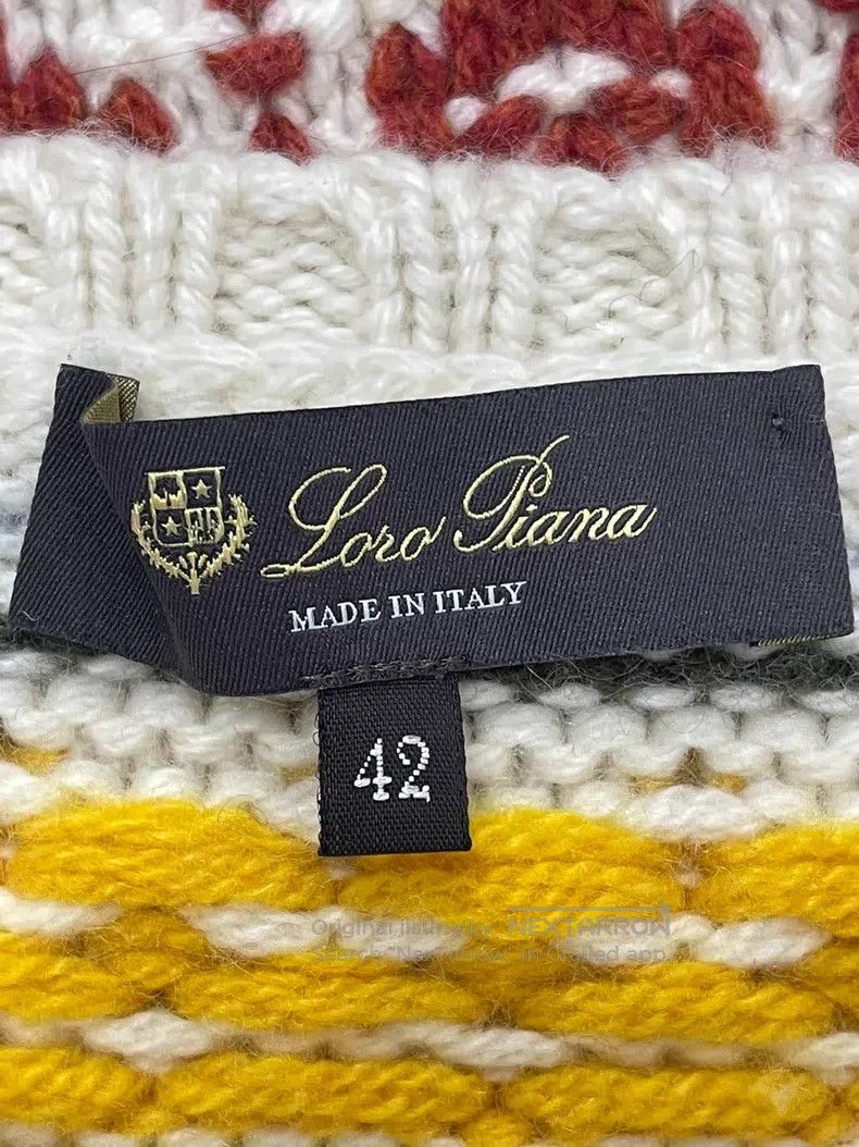 Loro Piana Loro Piana Colorful Striped Printed Cashmere Sweater Size S / US 4 / IT 40 - 4 Thumbnail