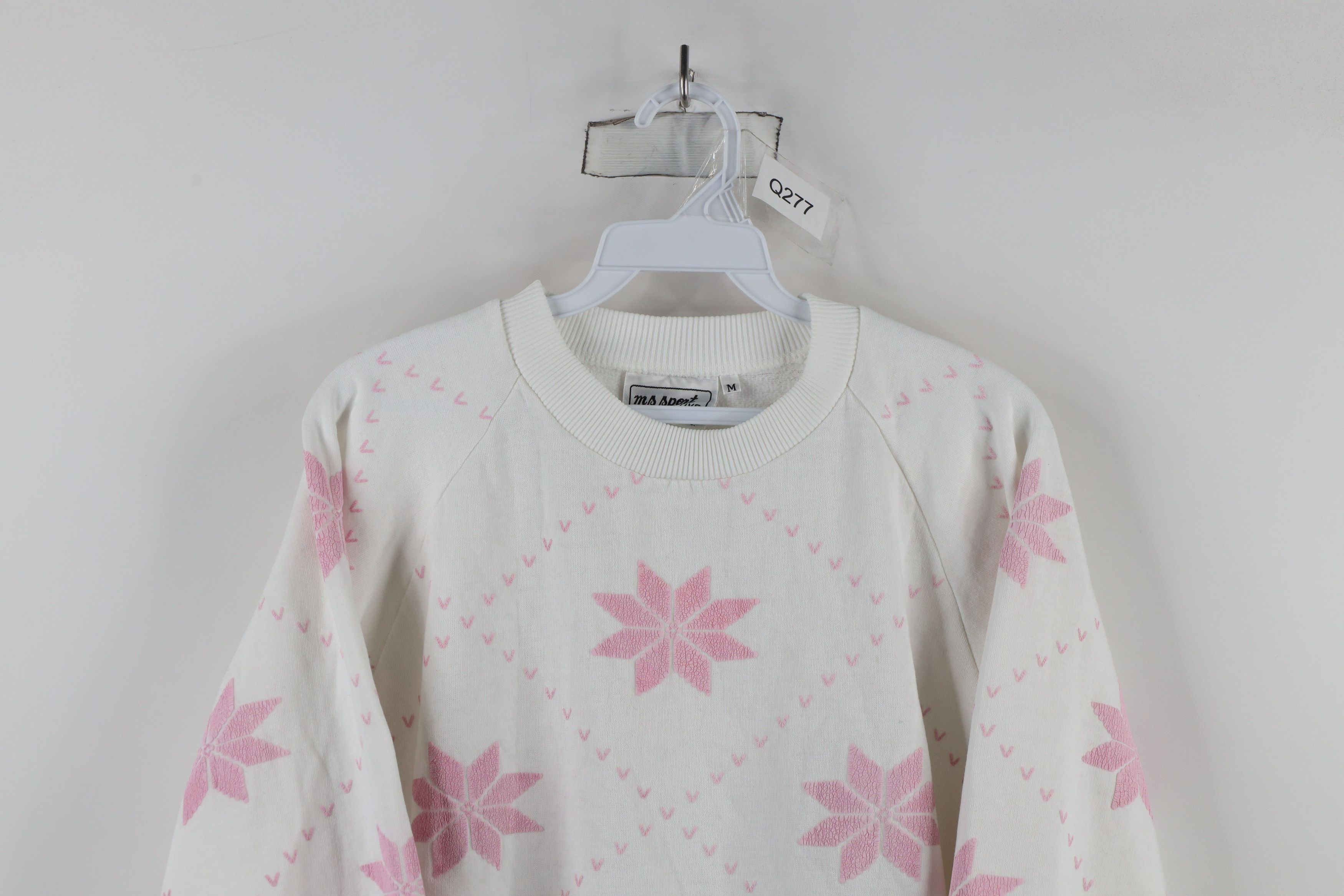 Vintage Vintage 90s Streetwear Snowflake Puffy Sweatshirt White Size M / US 6-8 / IT 42-44 - 2 Thumbnail