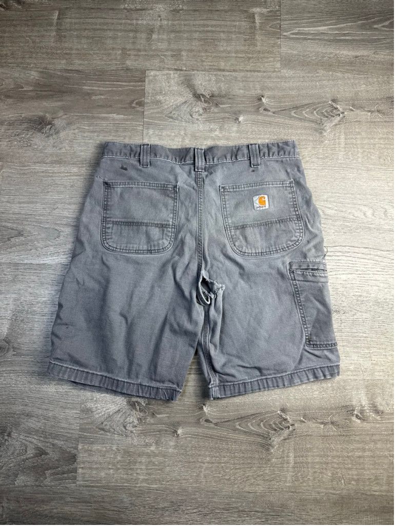 Carhartt Men's Distressed Carhartt Grey Cargo Shorts 34 Size US 34 / EU 50 - 1 Thumbnail