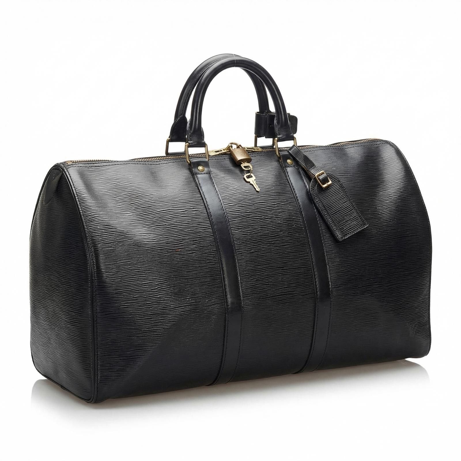 Louis Vuitton Louis Vuitton - Black Epi Leather Keepall 50 Travel Bag Size ONE SIZE - 1 Thumbnail