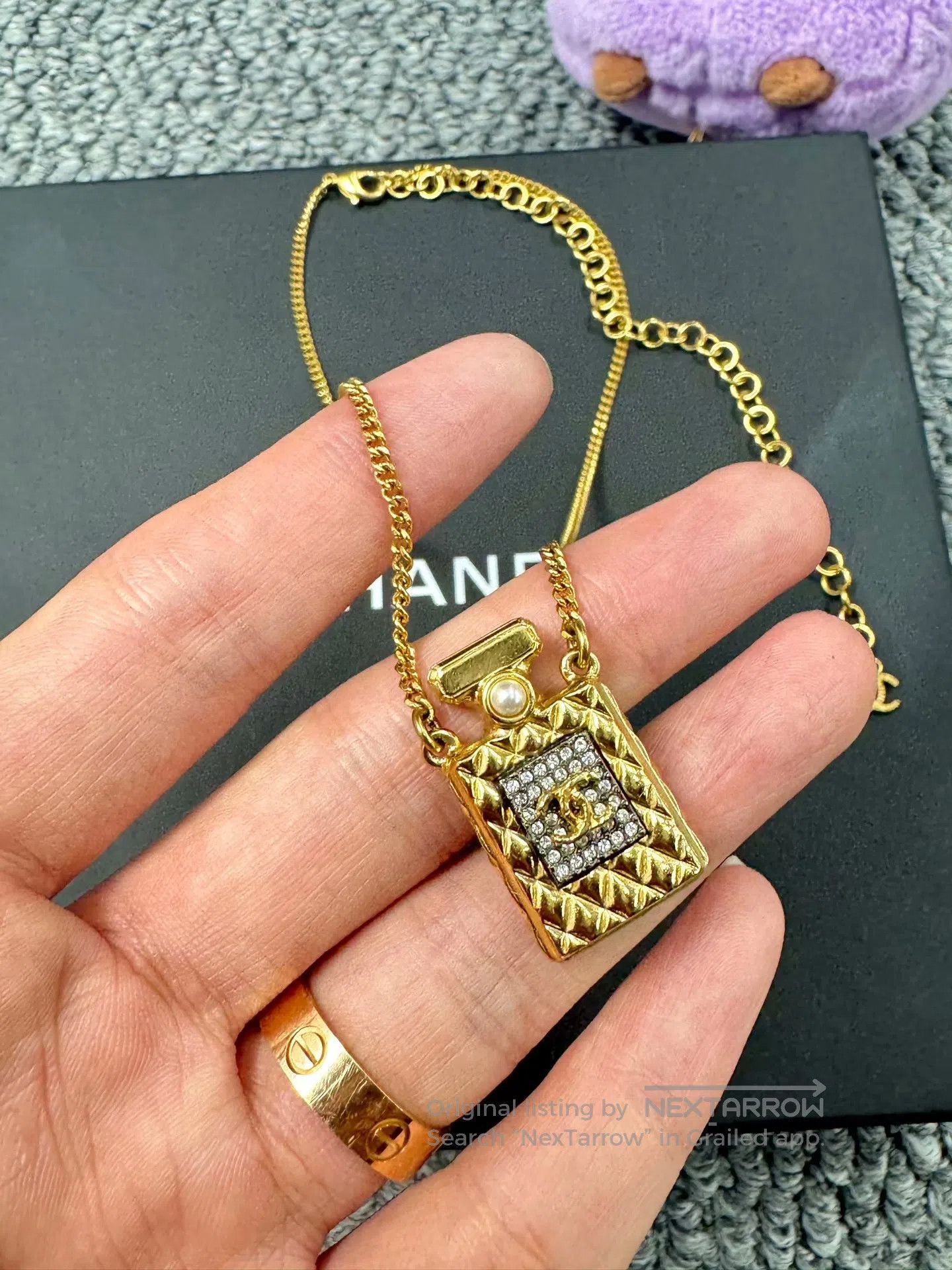 Chanel Chanel Gold Double C Perfume Bottle Necklace| Size ONE SIZE - 3 Thumbnail