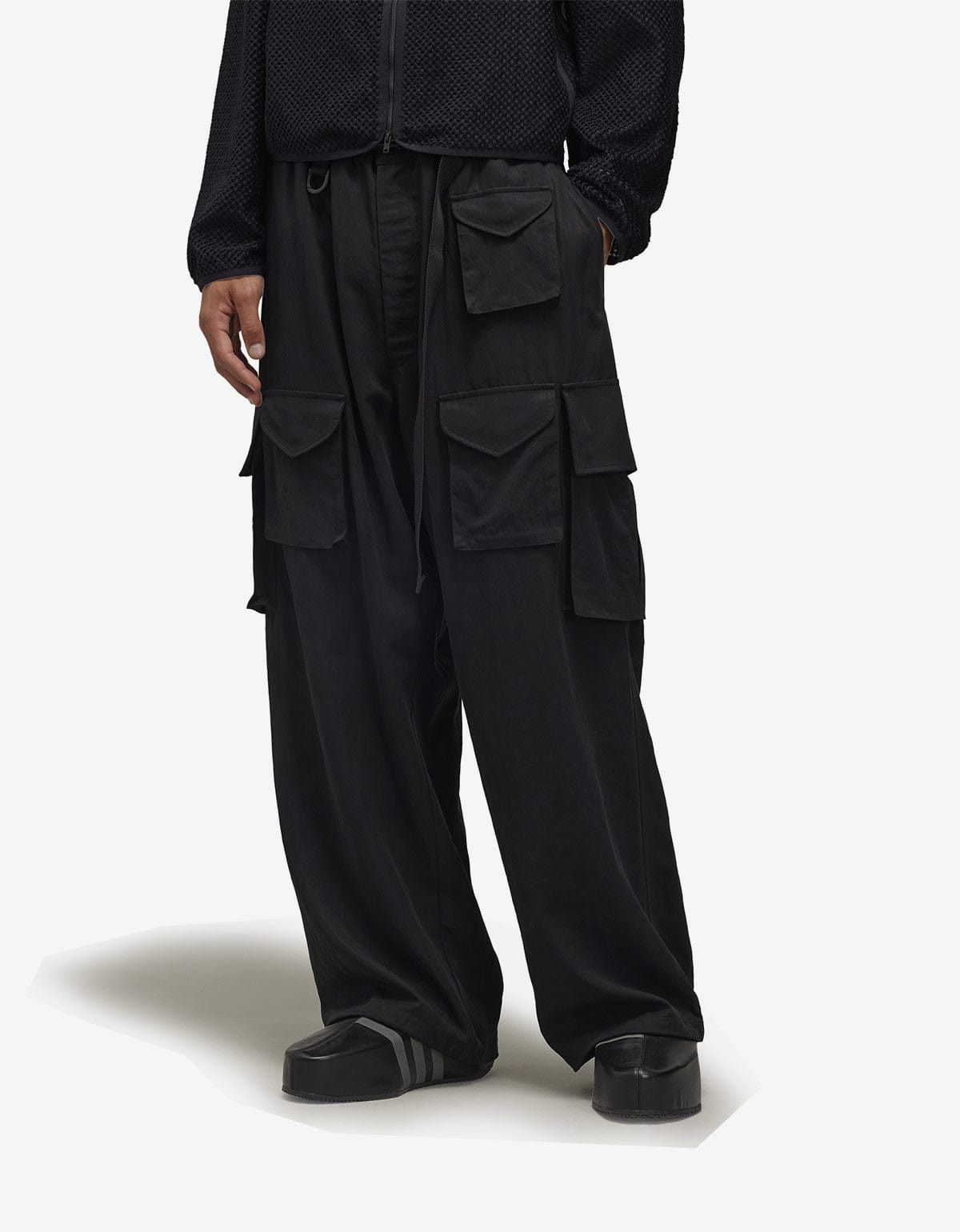 Y-3 Y-3 Black Refined Wool Cargo Pants Size US 36 / EU 52 - 2 Thumbnail