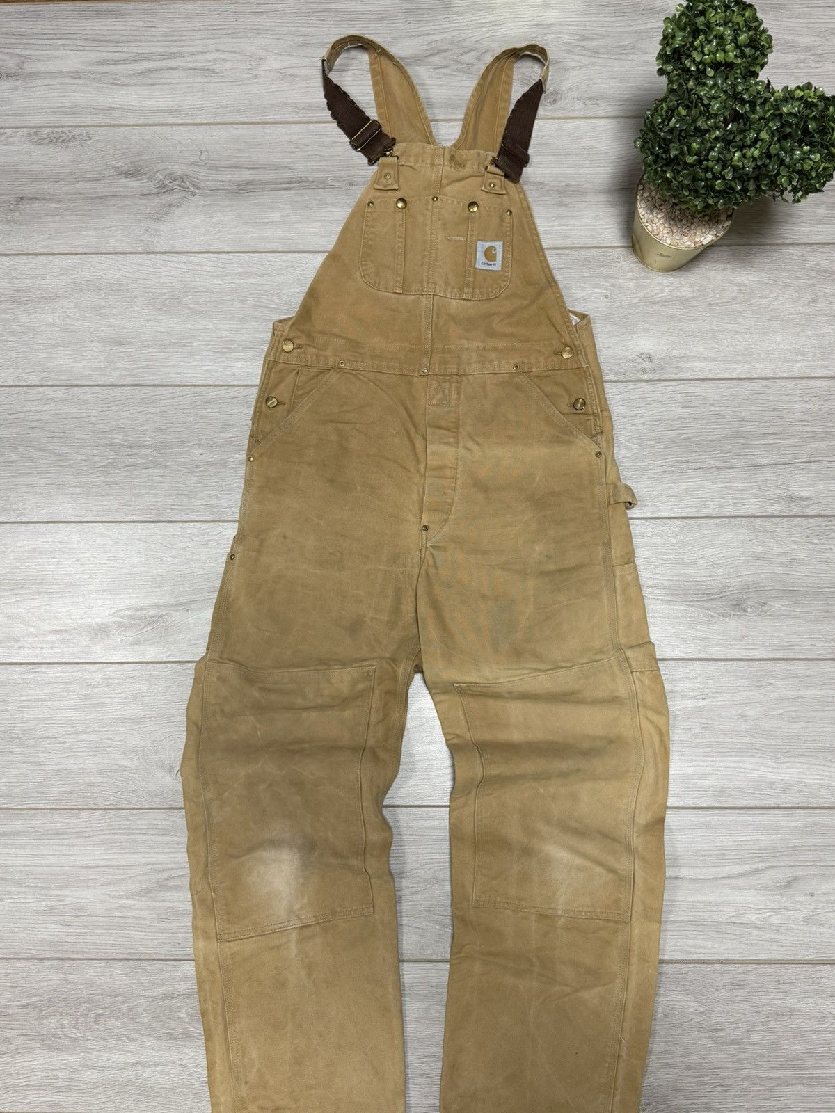 Carhartt Carhartt vintage USA cargo overall distressed double knee Size US 34 / EU 50 - 1 Thumbnail