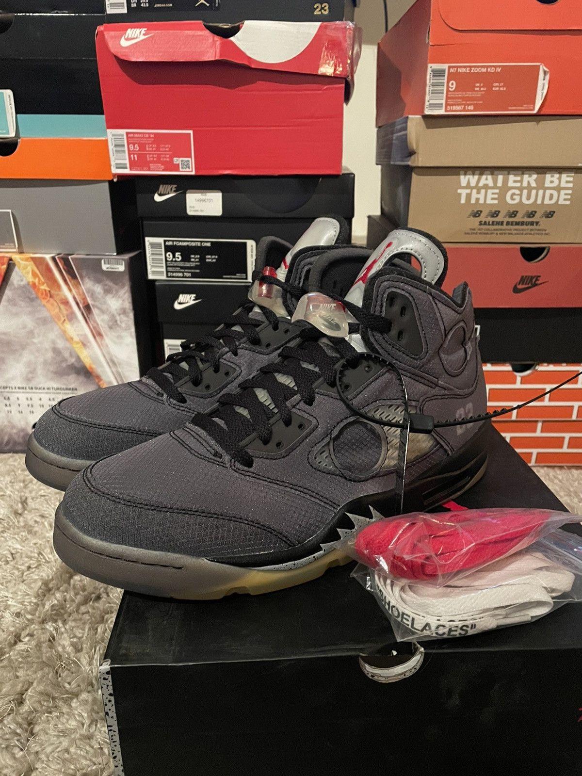 Jordan Brand × Off-White OFF WHITE x Jordan 5 Muslin Size US 10.5 / EU 43-44 - 1 Thumbnail