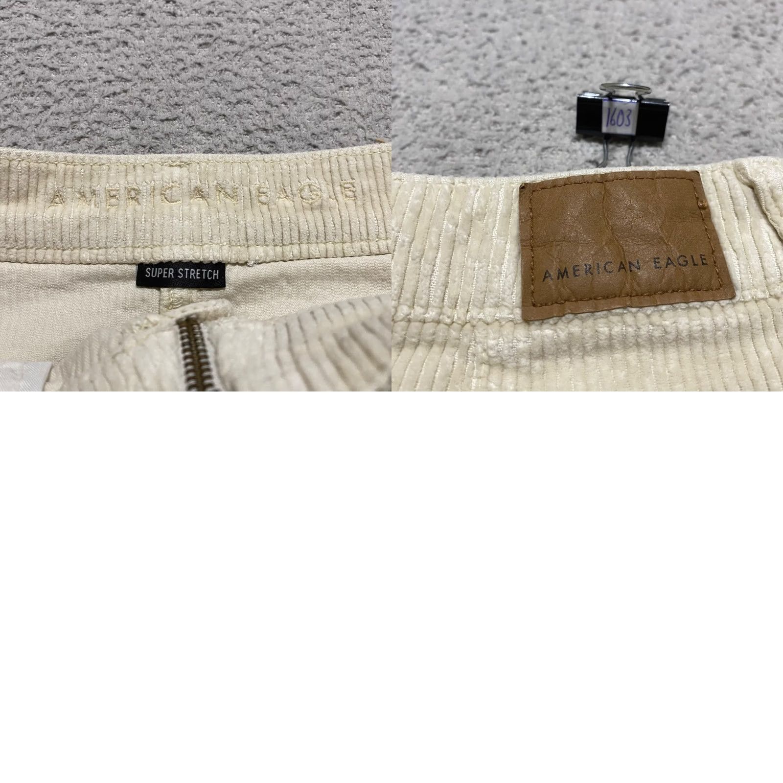 American Eagle Outfitters VINTAGE American Eagle Outfitters Skirt Womens 6 Beige Corduroy High A-Line Casual Short 90s Womens Size 28" / US 6 / IT 42 - 8 Thumbnail