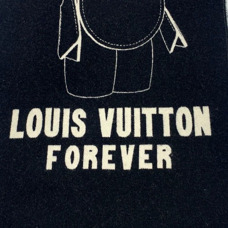 Louis Vuitton Louis Vuitton Black logo monogrammed sunflower printed woo Size ONE SIZE - 3 Thumbnail