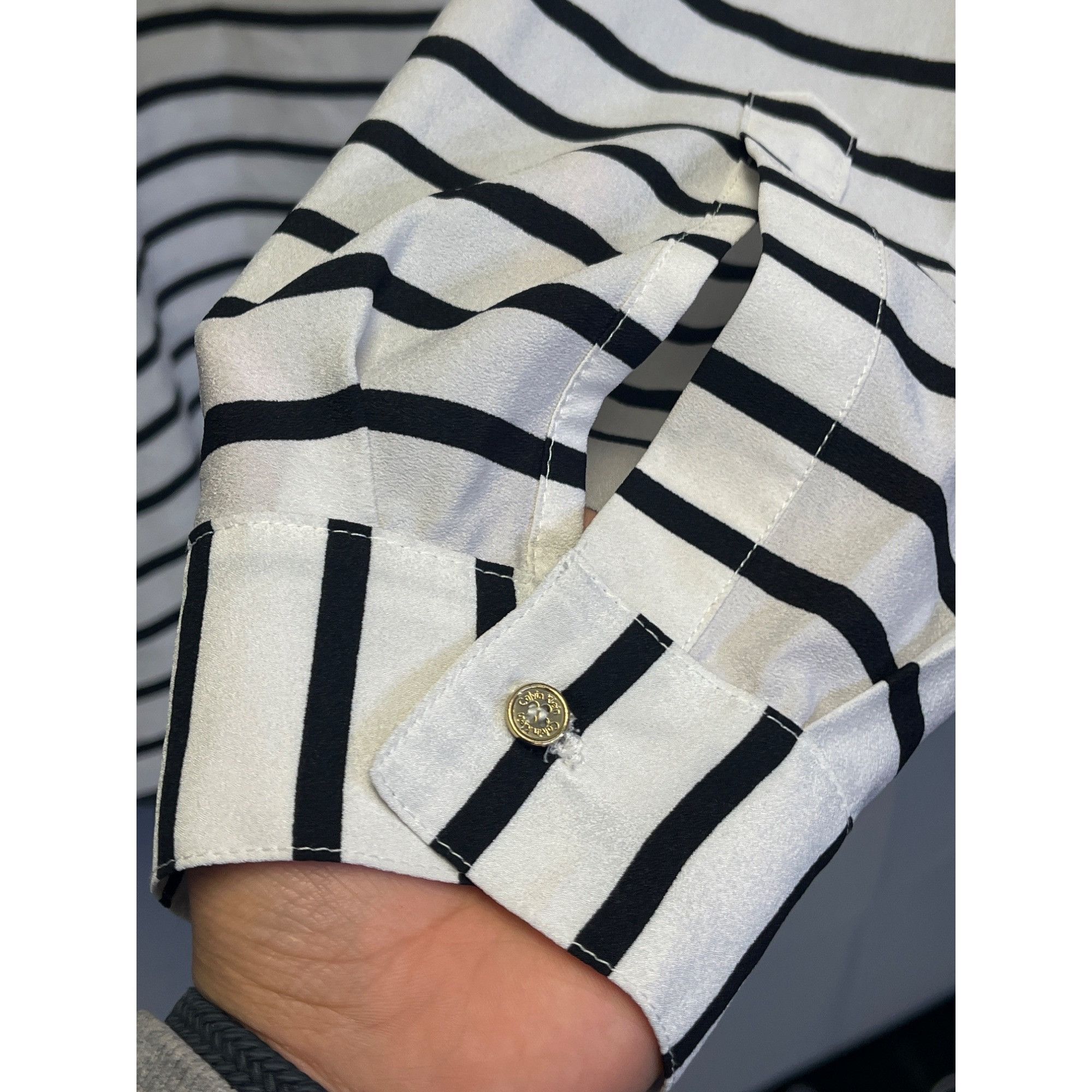 Calvin Klein Calvin Klein Womens long sleeve striped Top Size XL SKU 6985 Size XL / US 12-14 / IT 48-50 - 5 Thumbnail