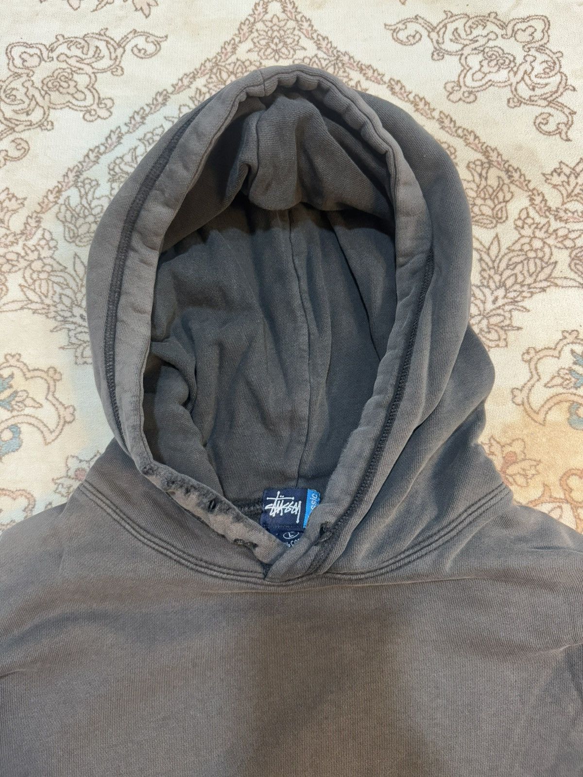 Stussy × Vintage Vintage Faded Stussy Plain Hoodie Size US L / EU 52-54 / 3 - 5 Thumbnail