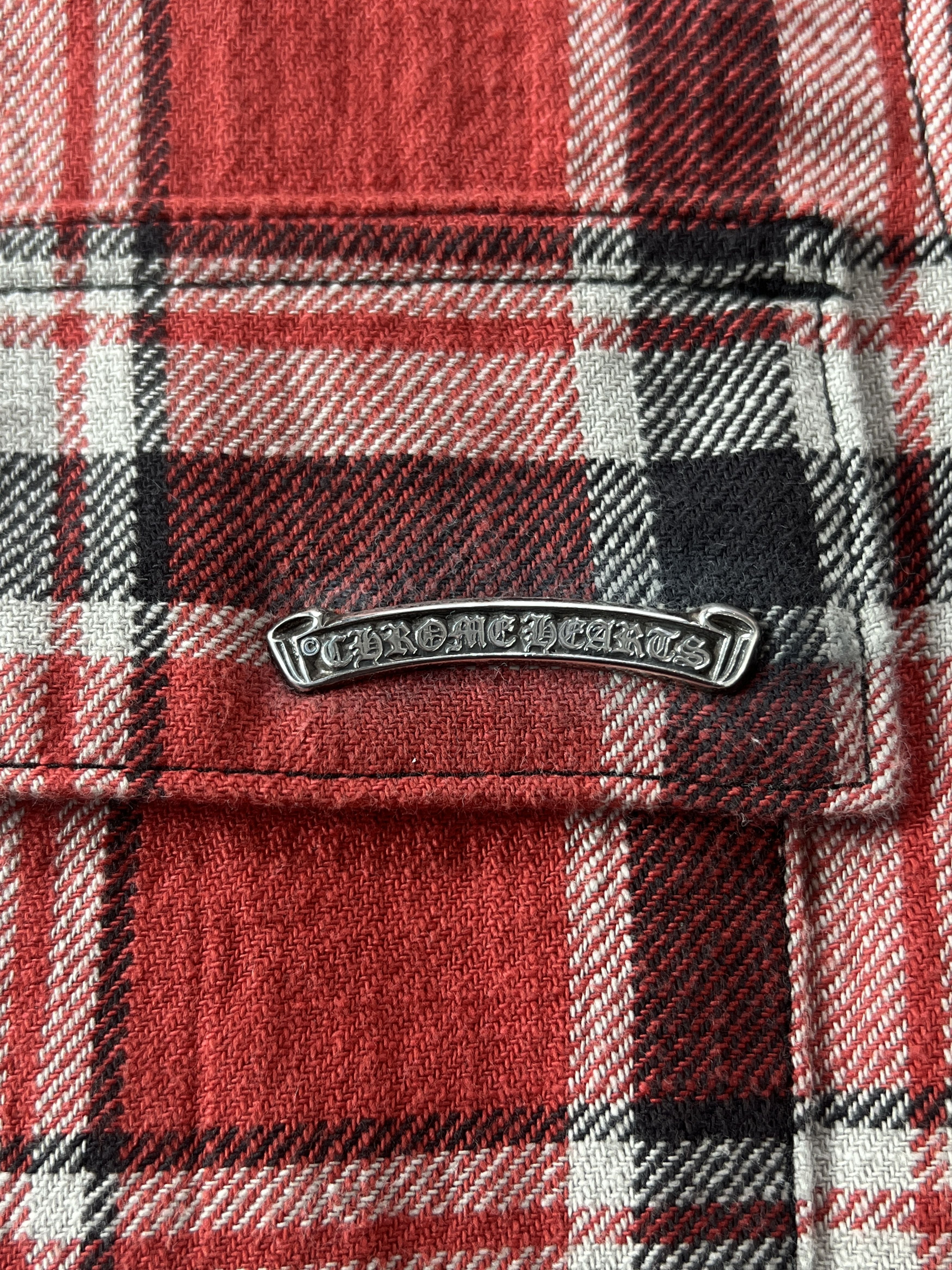 Chrome Hearts Chrome Hearts Red Plaid Cross Flannel Jacket XL Size US XL / EU 56 / 4 - 4 Thumbnail