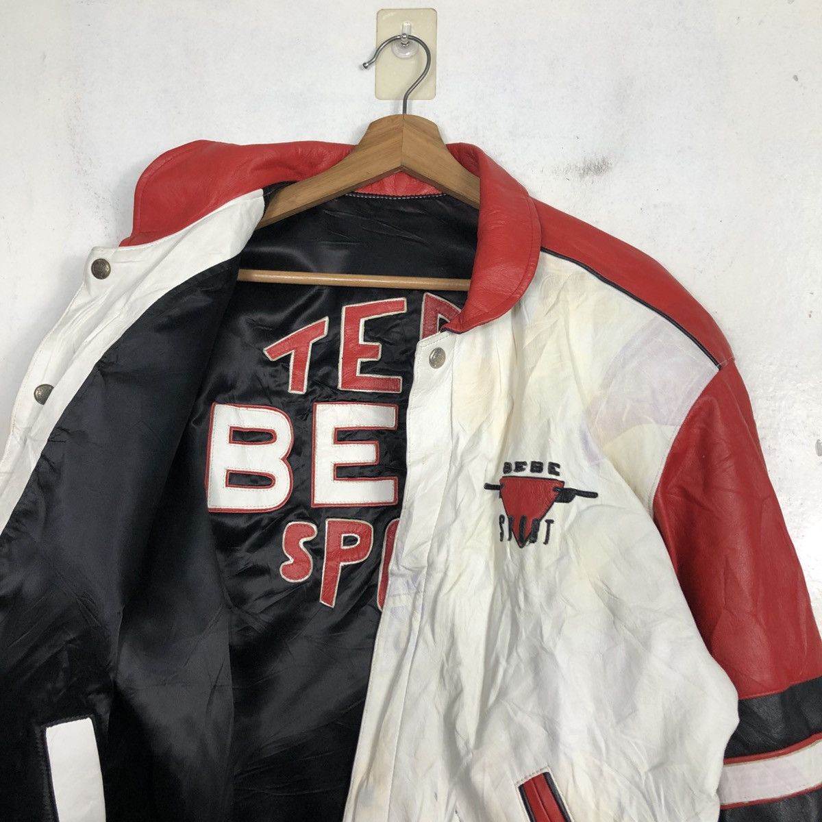 Jeff Hamilton 💥VINTAGE REVERSIBLE LEATHER BOMBER JACKET JEFF HAMILTON Size US L / EU 52-54 / 3 - 16 Thumbnail