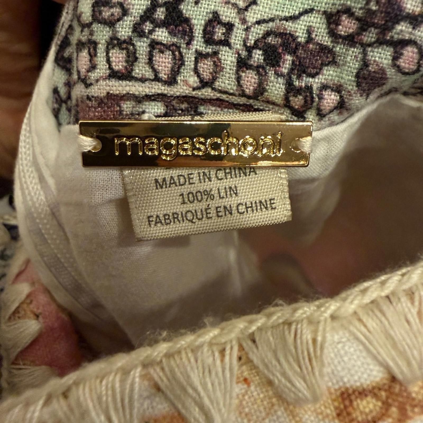 Magaschoni Magaschoni Multicolor Linen Patchwork Belted Shorts Sz 6 Size 28" / US 6 / IT 42 - 7 Thumbnail